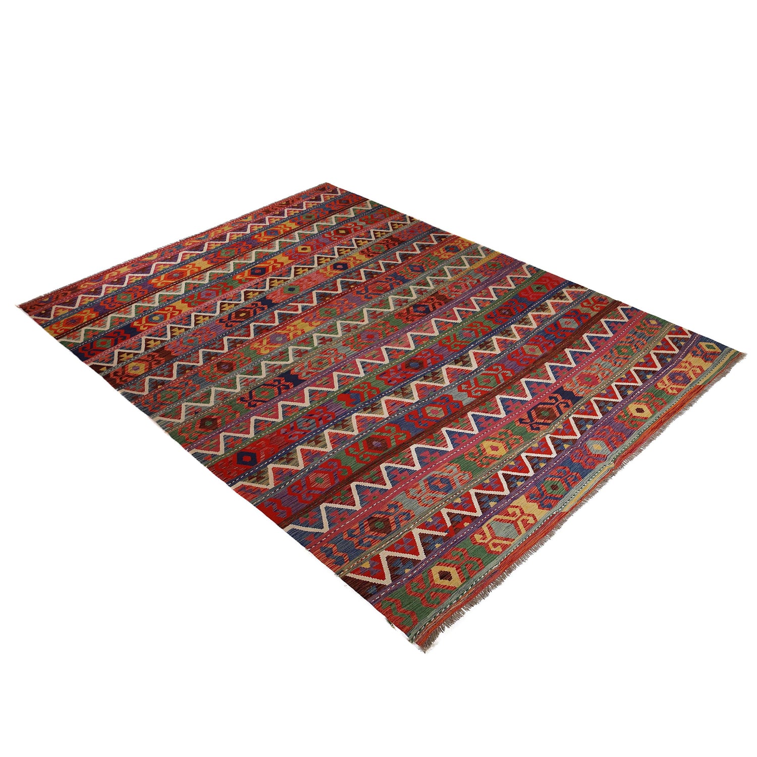Handmade Vegetable Kilim 9' 8" x 12' 9" (ft) - No. P35065