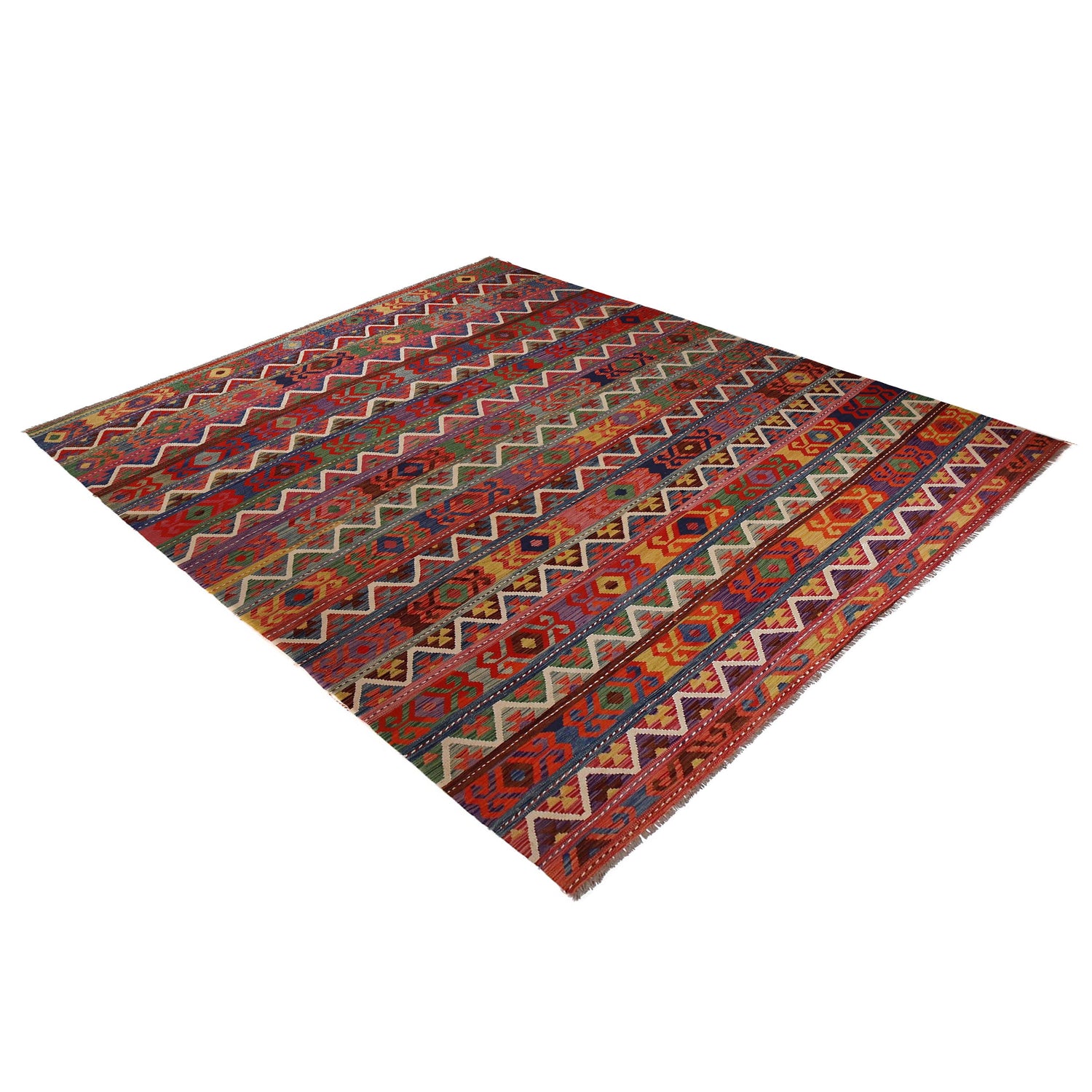 Handmade Vegetable Kilim 9' 8" x 12' 9" (ft) - No. P35065