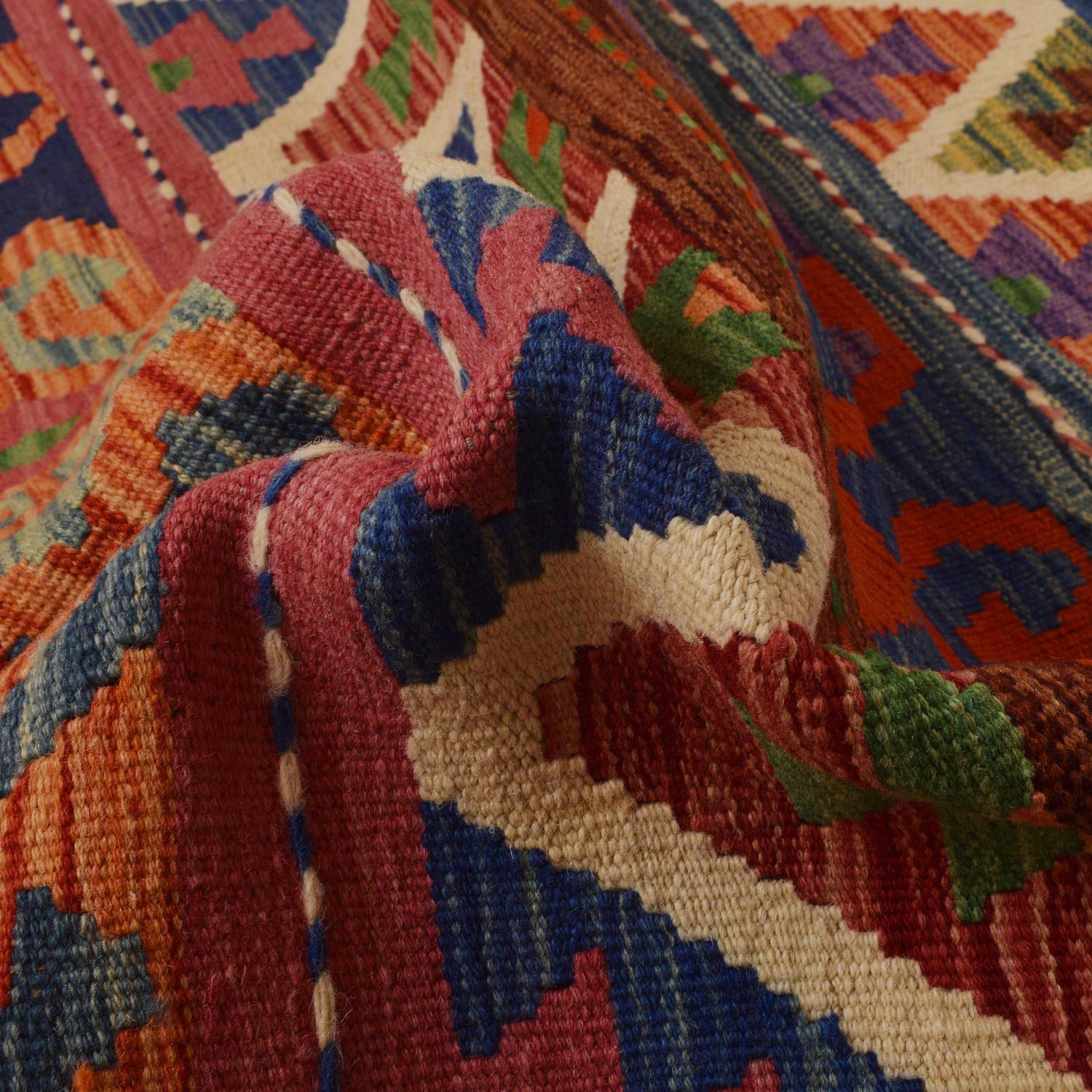 Handmade Vegetable Kilim 9' 8" x 12' 9" (ft) - No. P35065