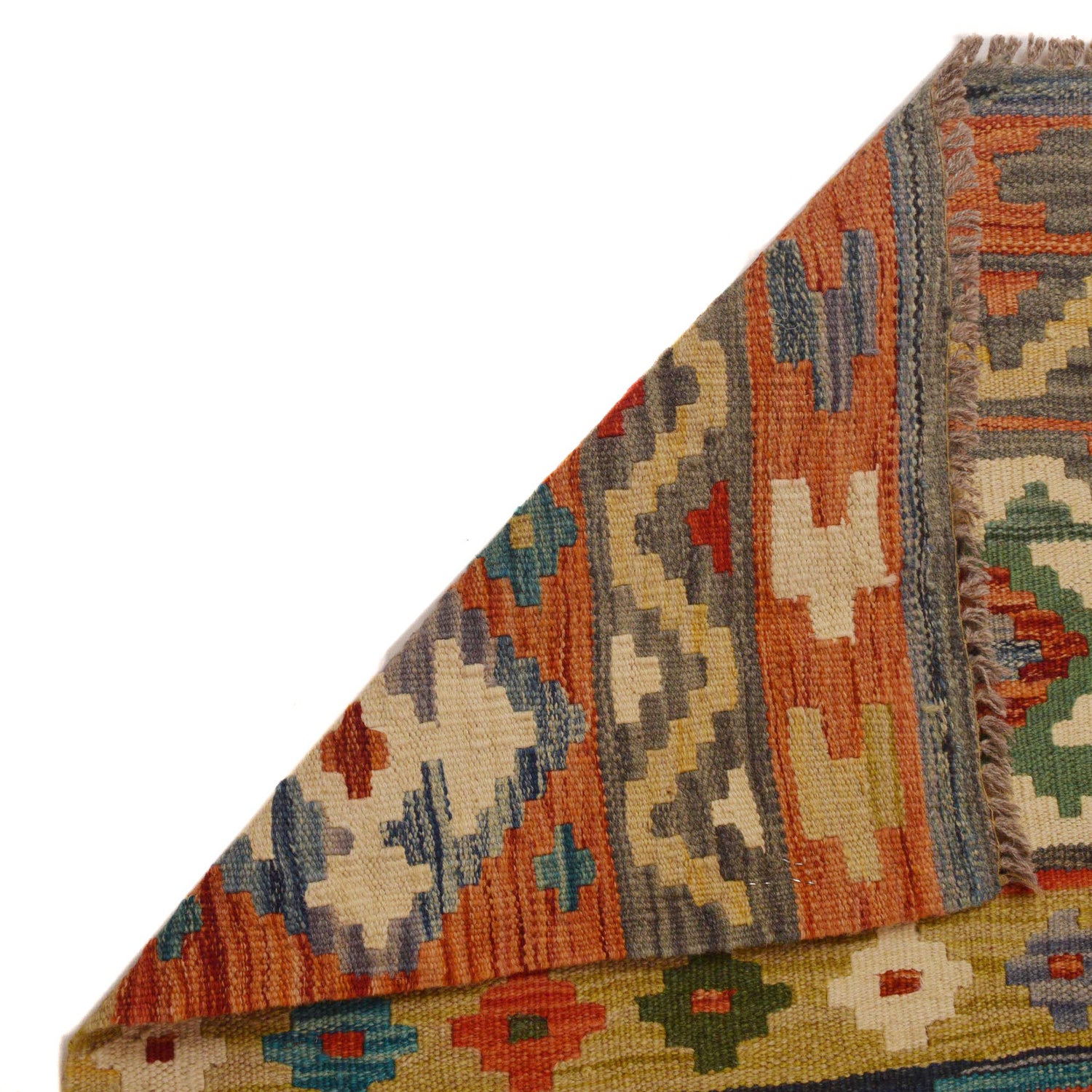 Handmade Vegetable Kilim 8' 1 x 11' 6 (ft) - No. P35072