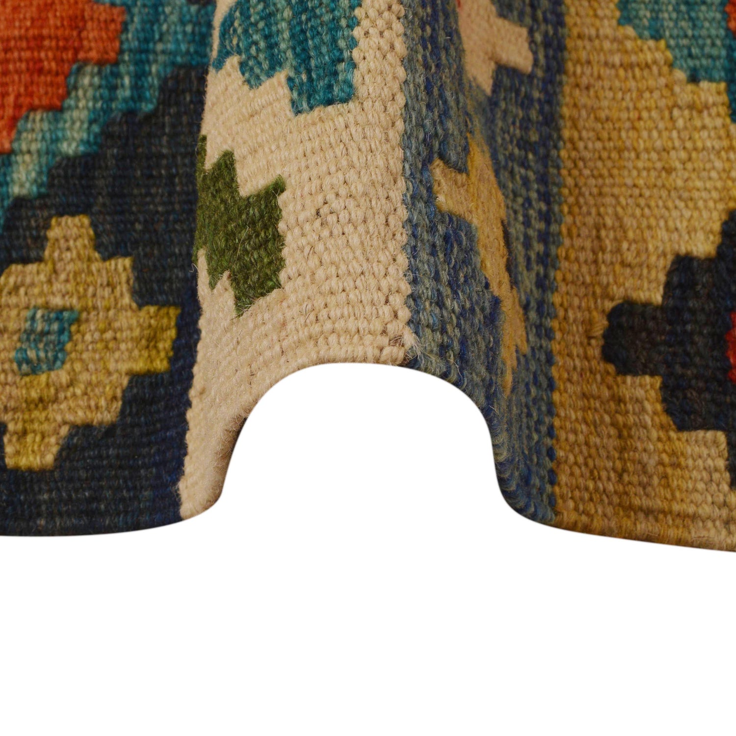 Handmade Vegetable Kilim 8' 1 x 11' 6 (ft) - No. P35072