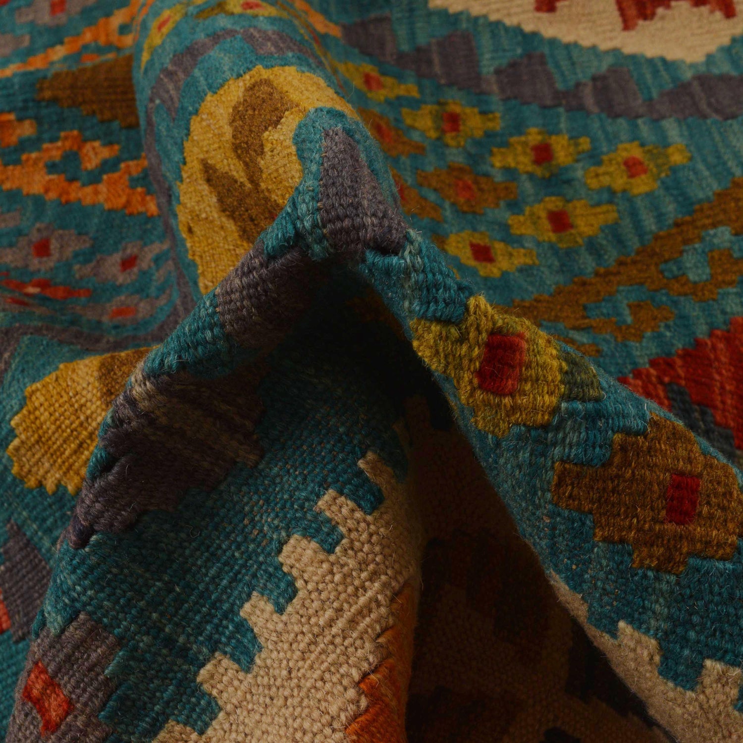 Handmade Vegetable Kelim 5' 3" x 6' 4" (ft) - No. P35076