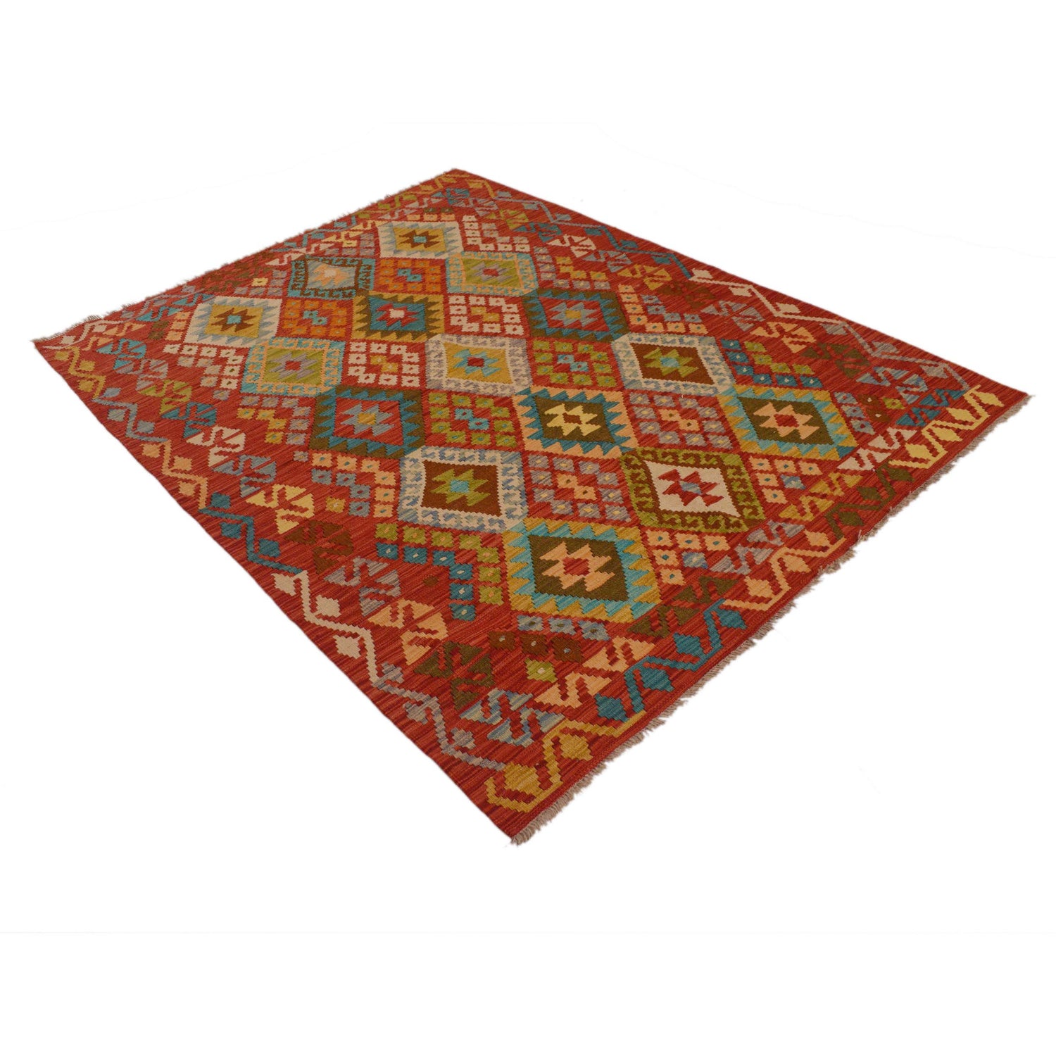 Handmade Vegetable Kilim 5' 1 x 6' 9 (ft) - No. P35077