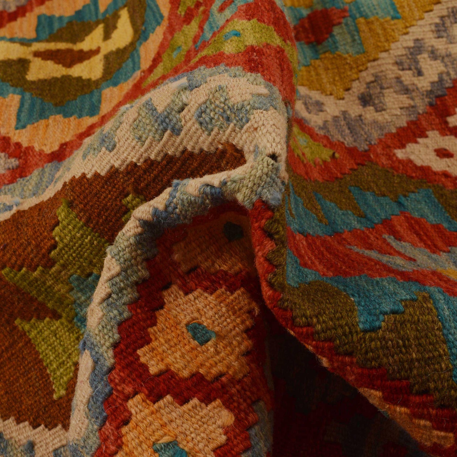 Handmade Vegetable Kilim 5' 1 x 6' 9 (ft) - No. P35077