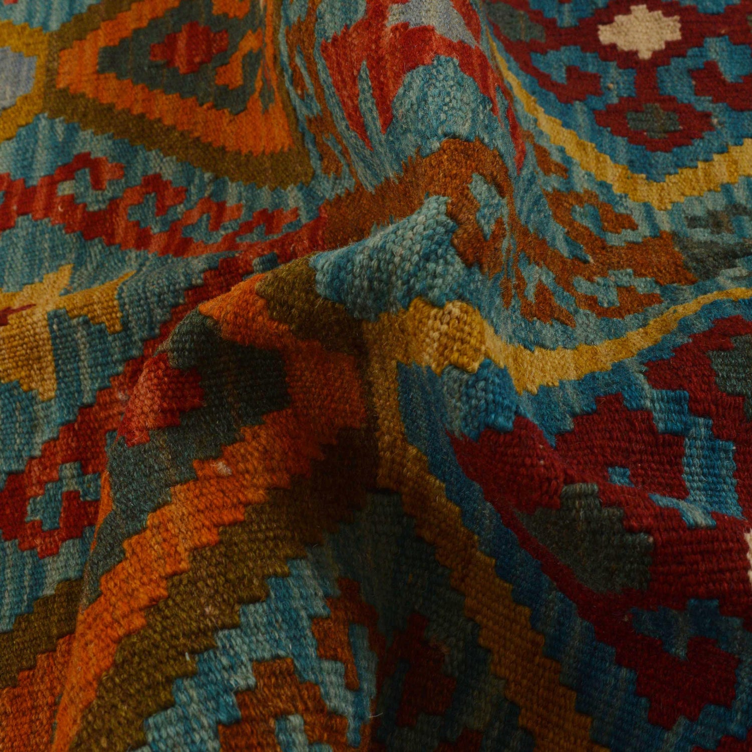 Handmade Vegetable Kilim 3' 5"  x 4' 8" (ft) - No. P35082
