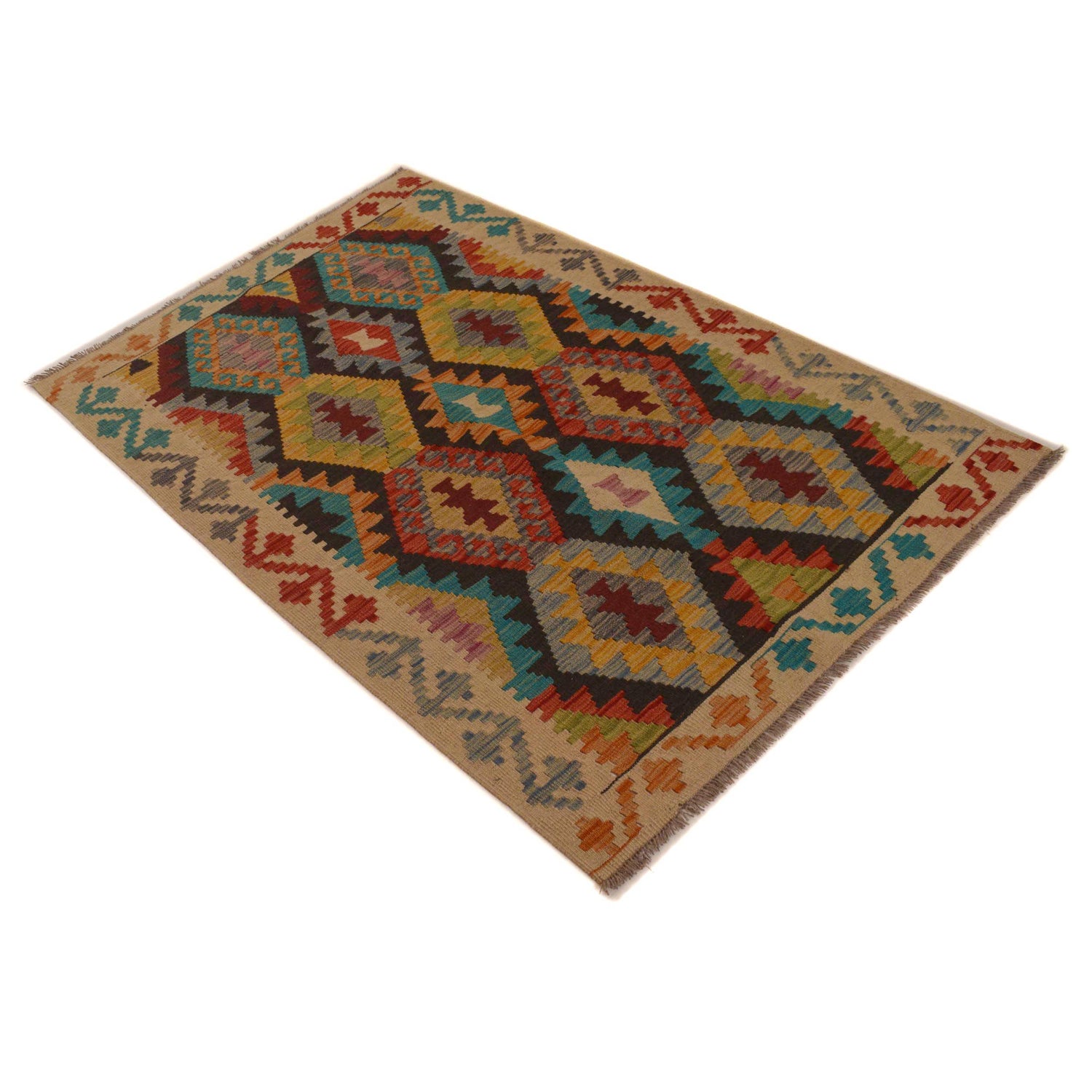 Handmade Vegetable Kelim 3' 3"  x 5' 0" (ft) - No. P35085