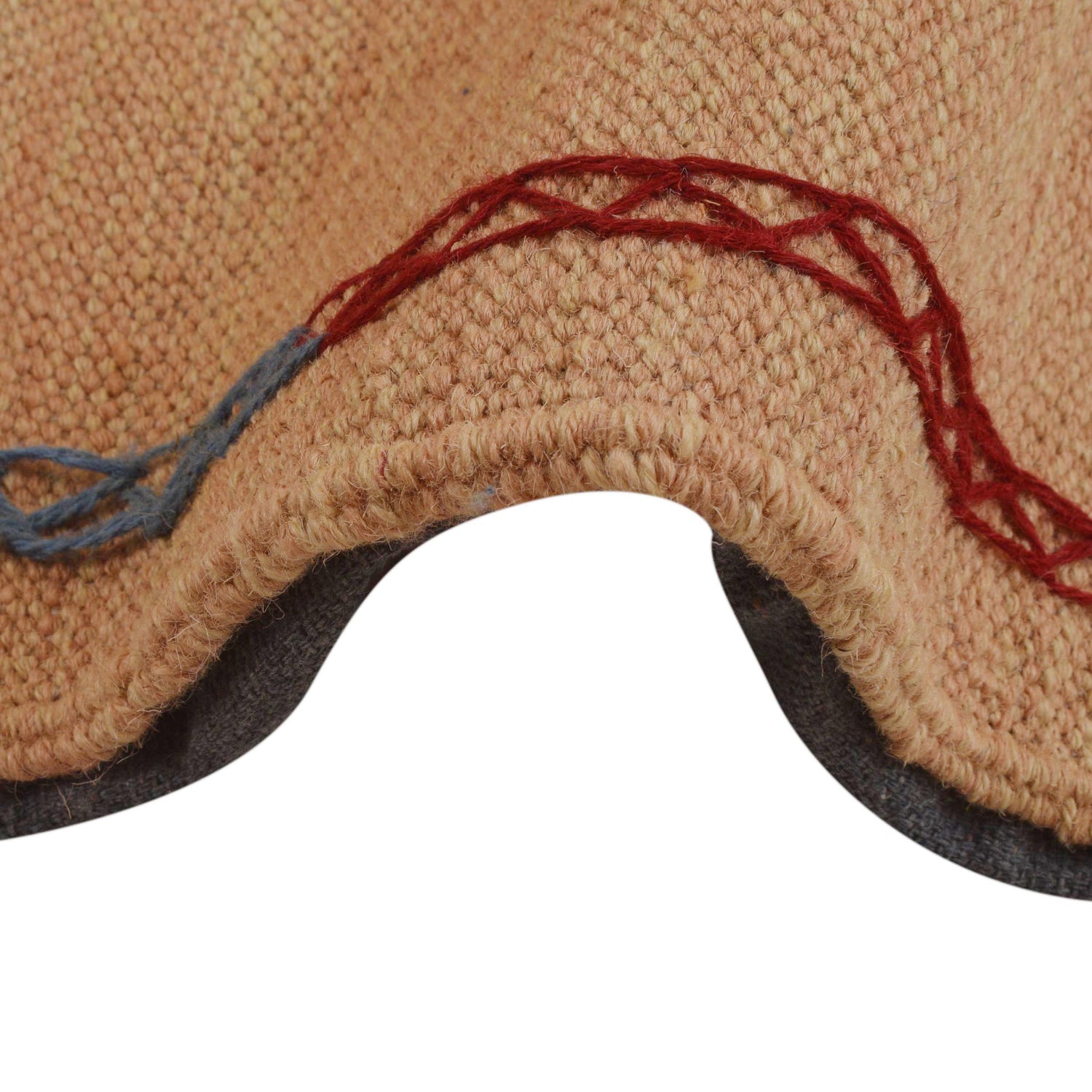 Pink Embroidery Flatweave Kilim 3' 3" x 6' 10" (ft)- No. P35159