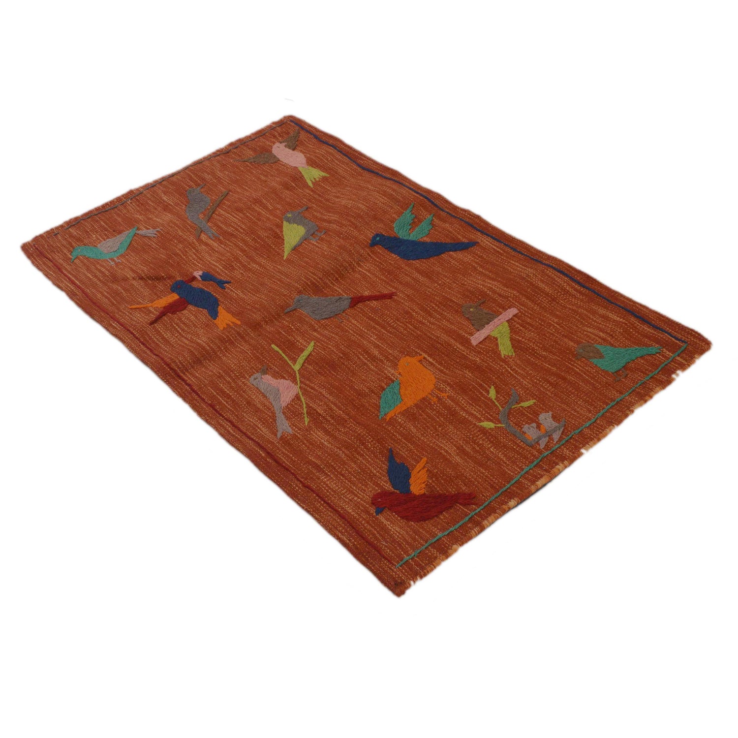 Pakistani Embroidery Kelim 2' 7" x 4' 1" (ft) - No. P35160