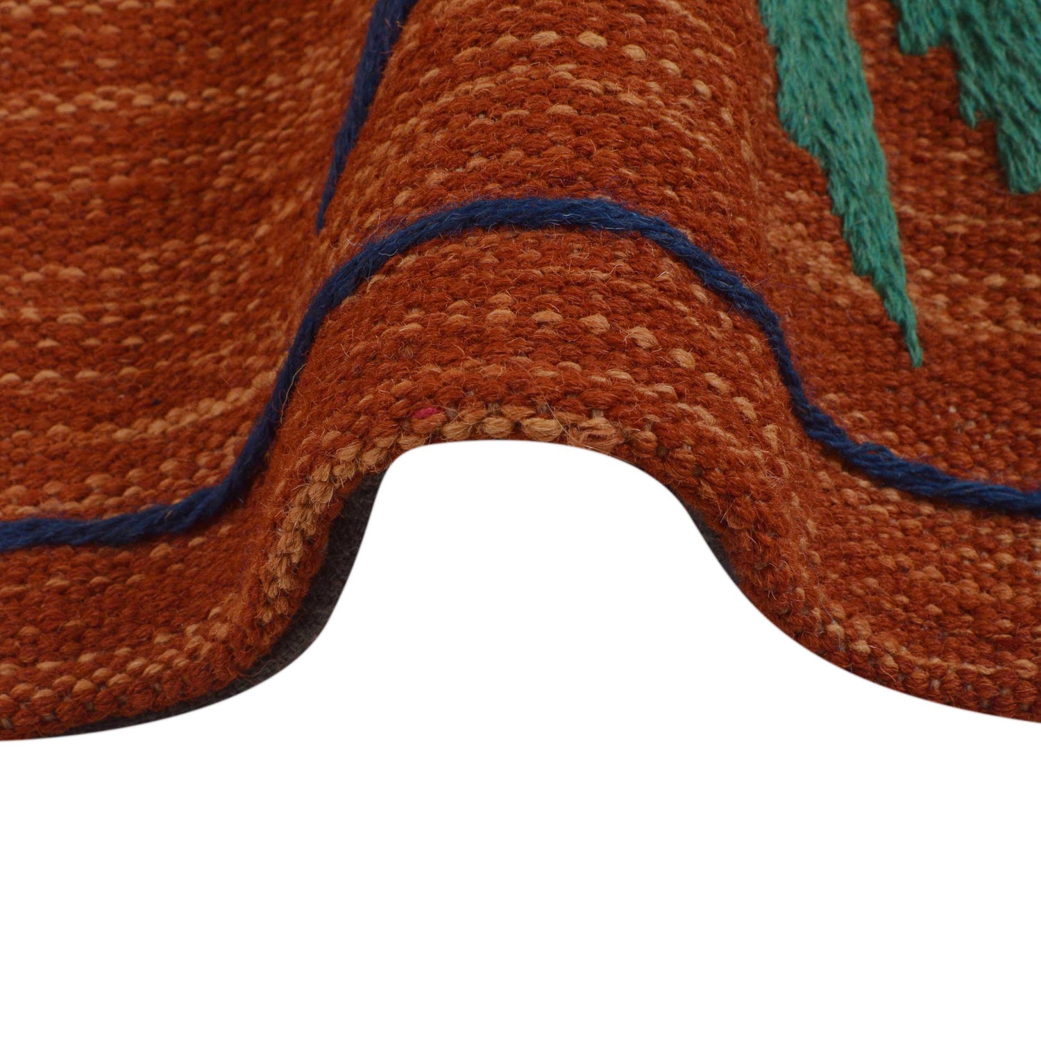 Pakistani Embroidery Kelim 2' 7" x 4' 1" (ft) - No. P35160