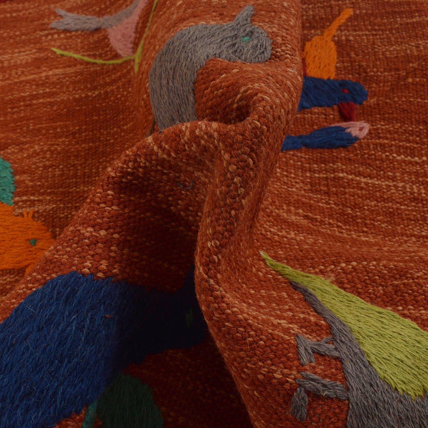 Pakistani Embroidery Kelim 2' 7" x 4' 1" (ft) - No. P35160