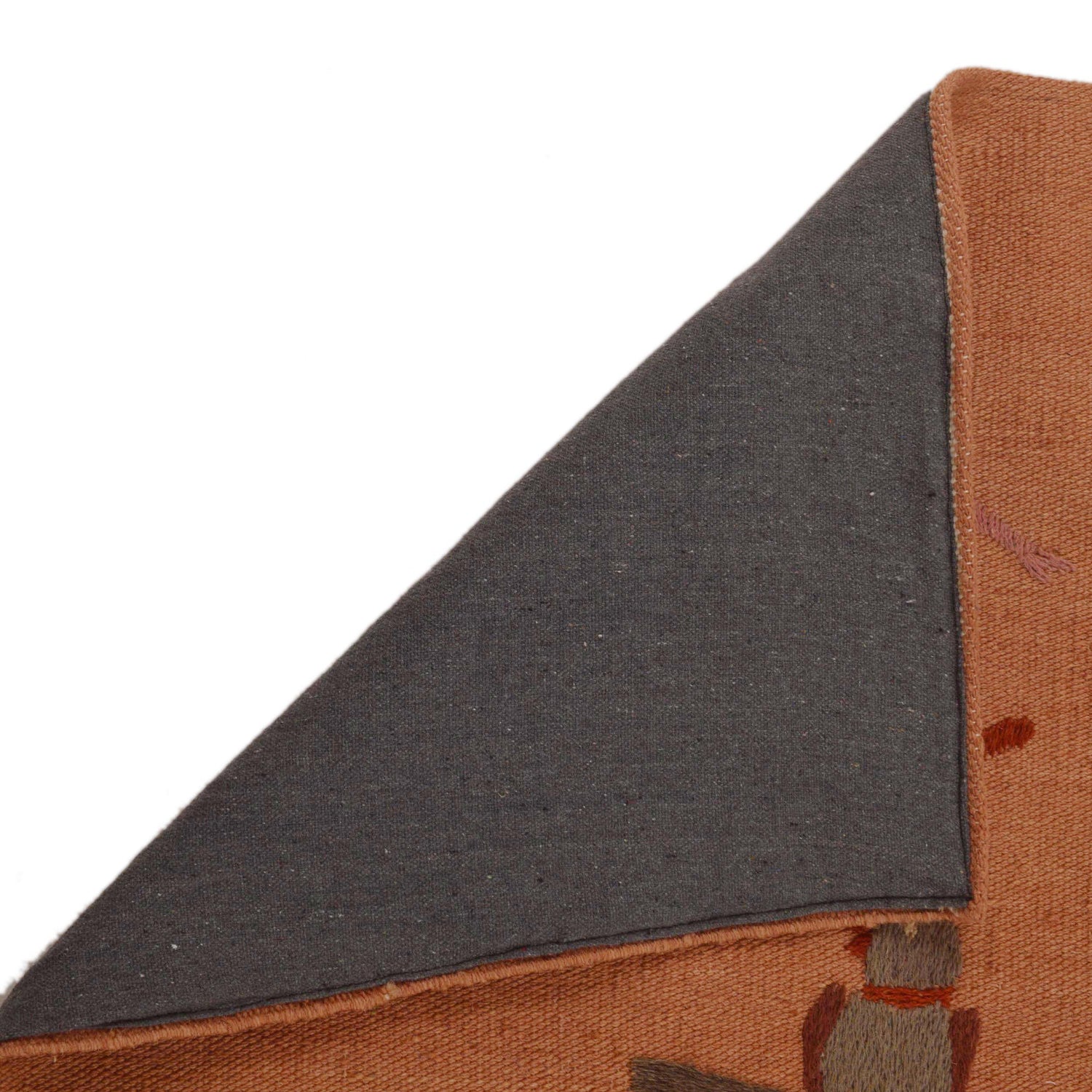 Pink Color Embroidery Flatweave Kilim 2' 9" x 5' 11" (ft)- No. P35163