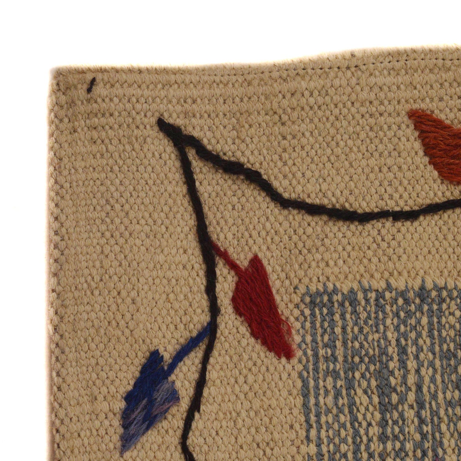 Pakistani Embroidery Kelim 5' 5" x 7' 10" (ft) - No. P35167