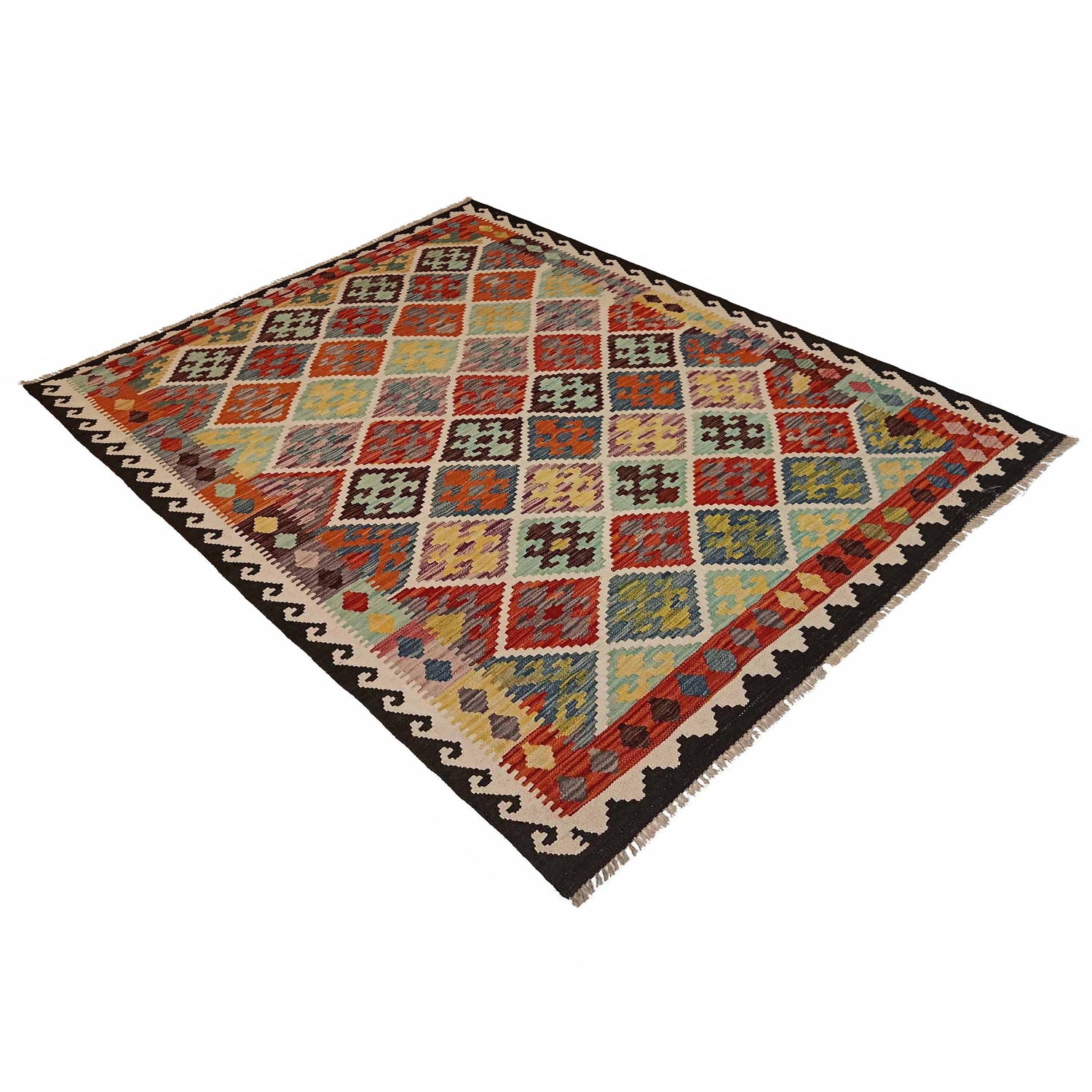 Handmade Vegetable Kilim 4' 11" x 6' 7" (ft) - No. P35226