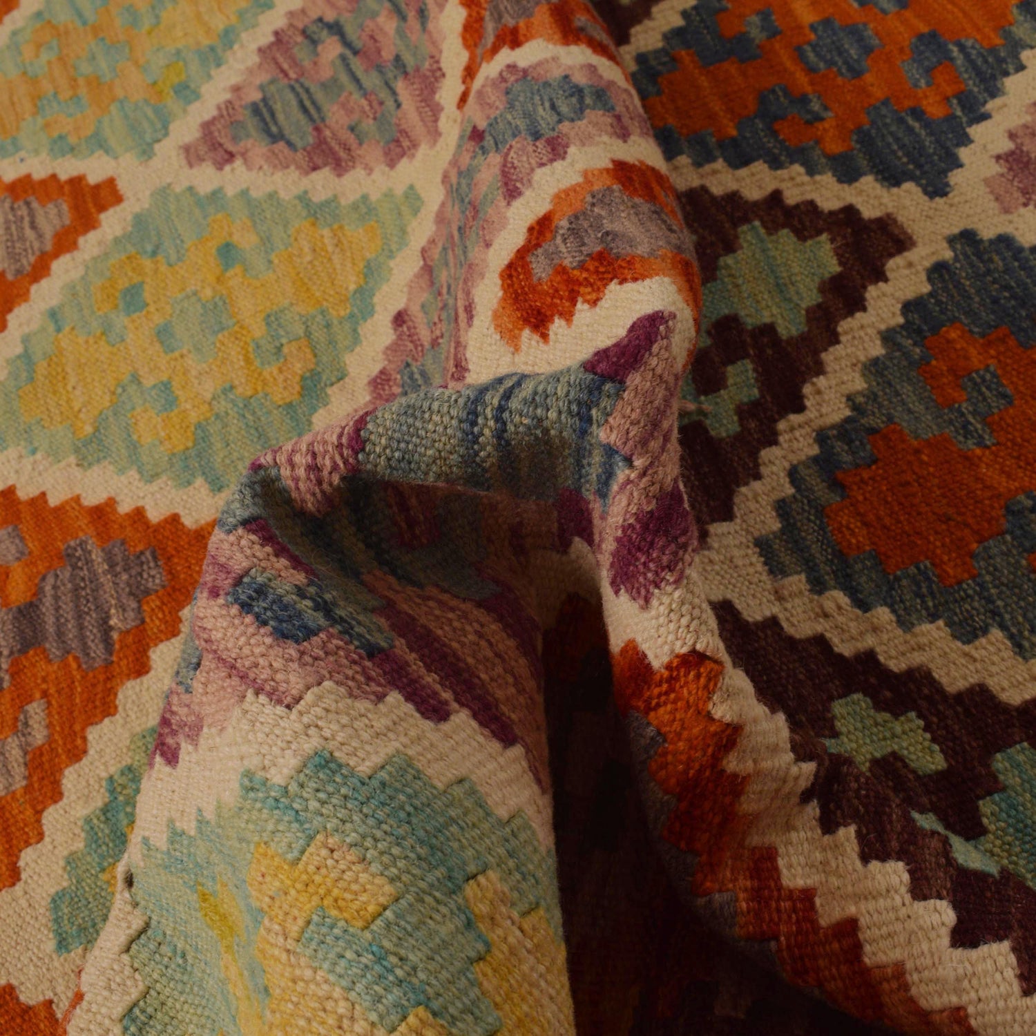 Handmade Vegetable Kilim 4' 11" x 6' 7" (ft) - No. P35226