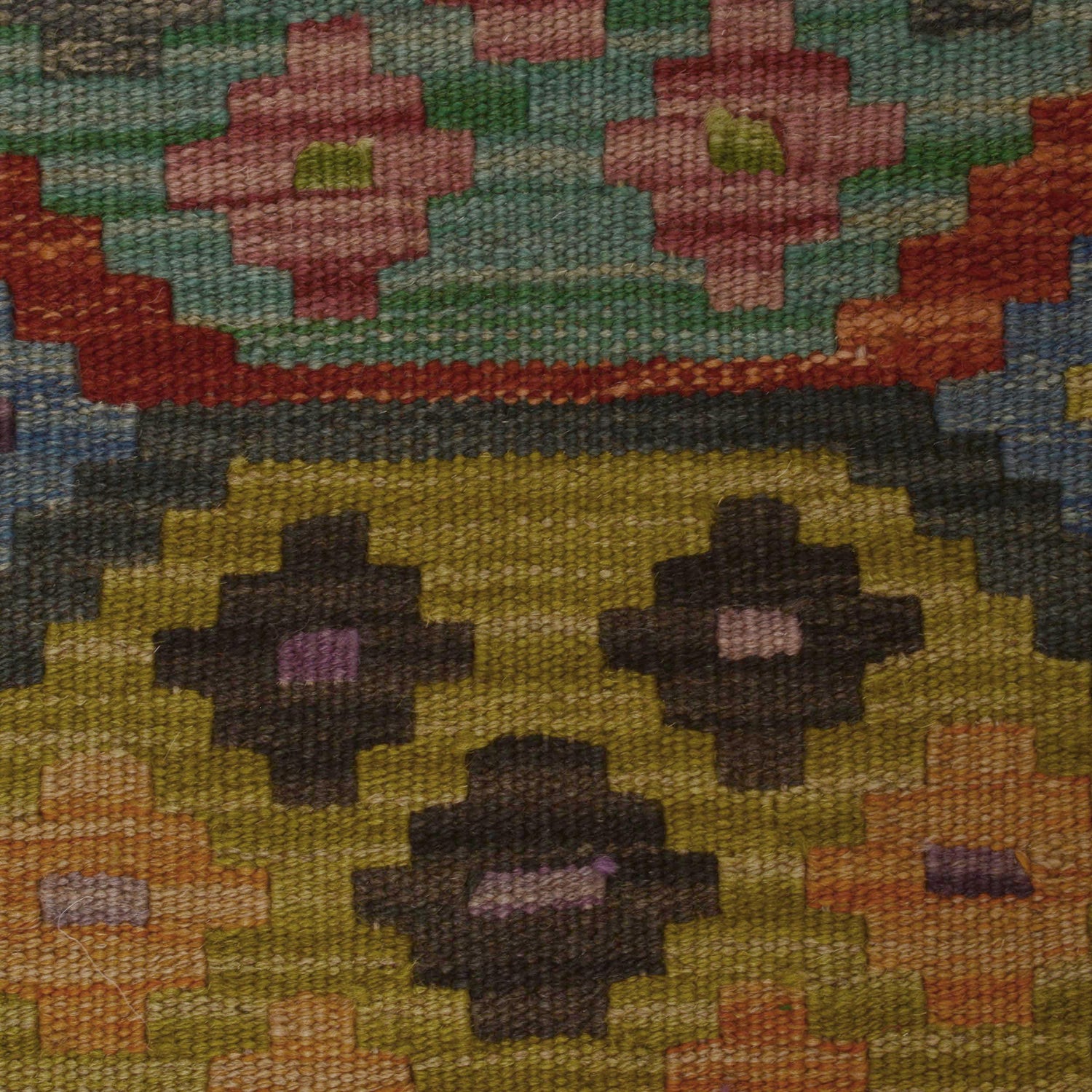 Handmade Vegetable Kilim 6' 7" x 9' 10" (ft) - No. P35227