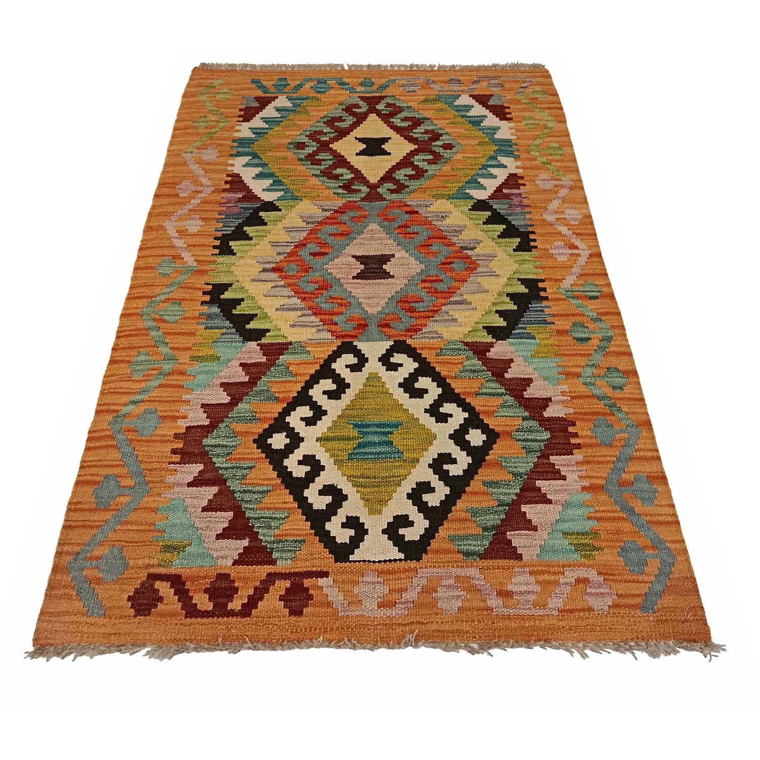 Handmade Vegetable Kilim 2' 7" x 4' 1" (ft) - No. P35300