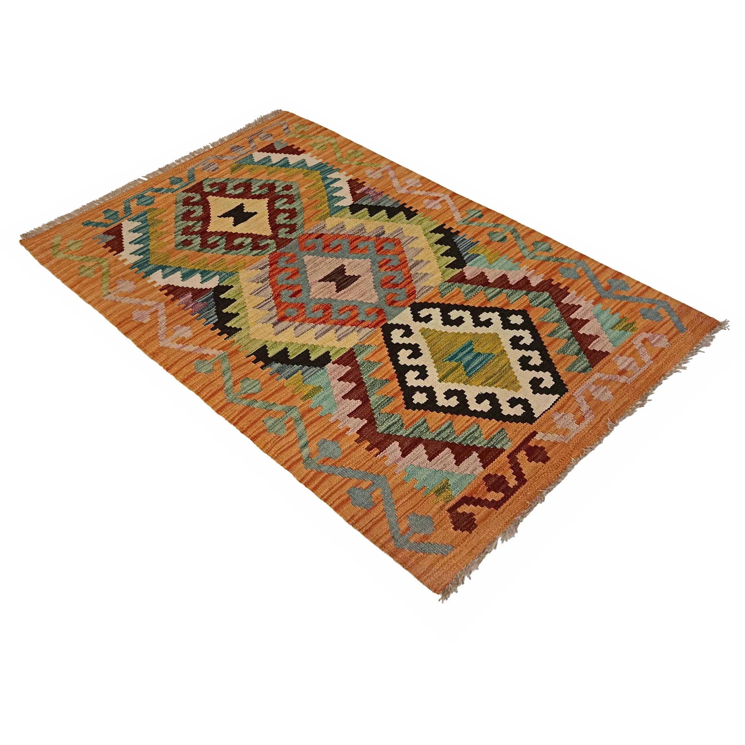 Handmade Vegetable Kilim 2' 7" x 4' 1" (ft) - No. P35300
