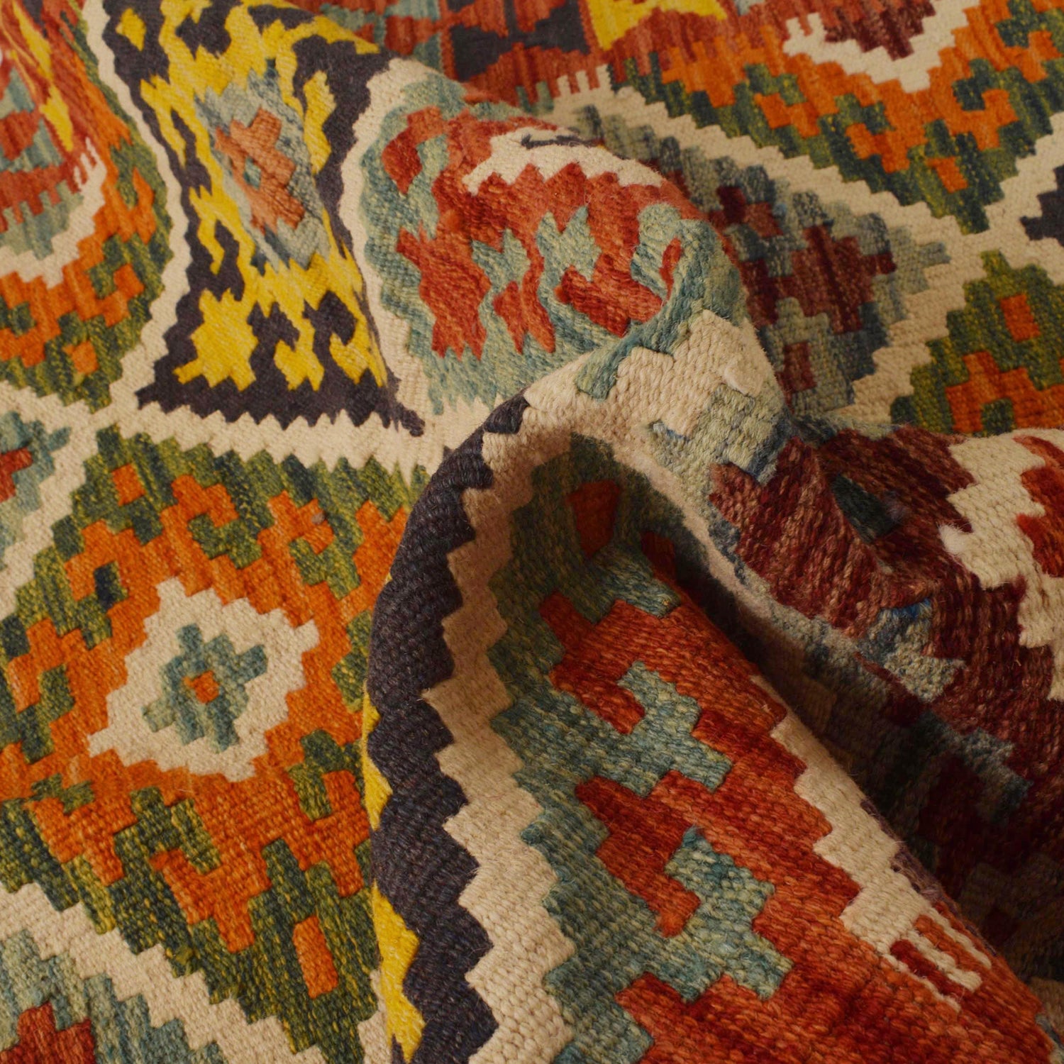 Handmade Vegetable Kilim 3' 4"  x 4' 9" (ft) - No. P35310