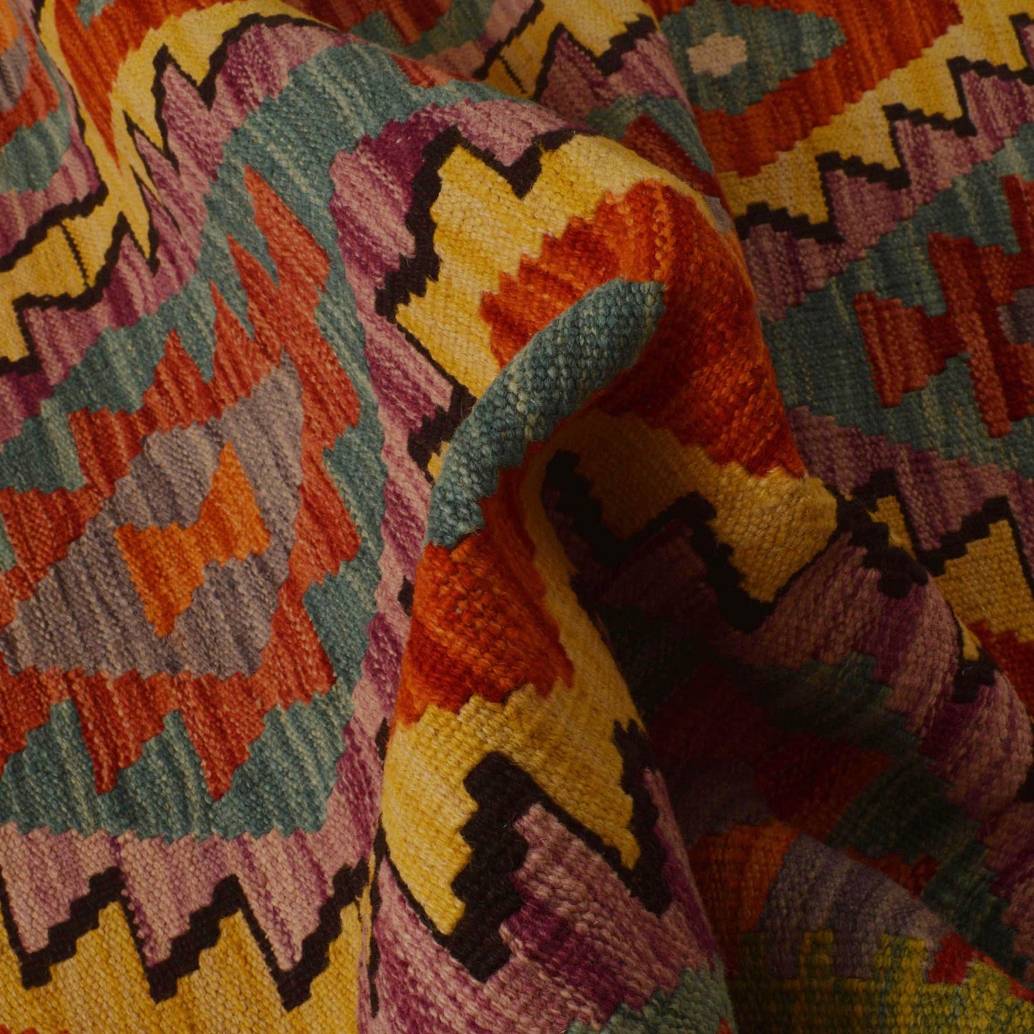 Handmade Vegetable Kilim 3' 5"  x 5' 3" (ft) - No. P35315