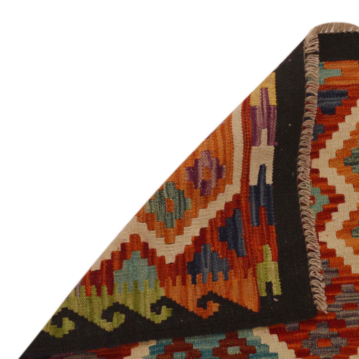 Handmade Vegetable Kelim 3' 2" x 4' 10" (ft) - No. P35327