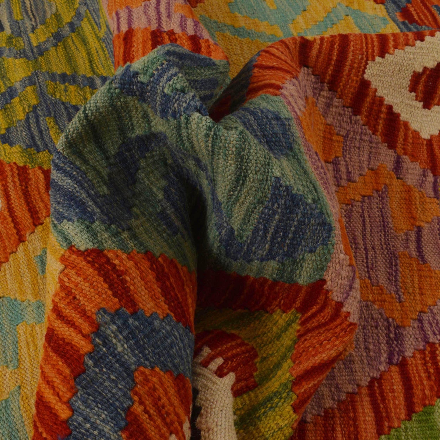 Handmade Vegetable Kilim 3' 5" x 5' 1" (ft) - No. P35328