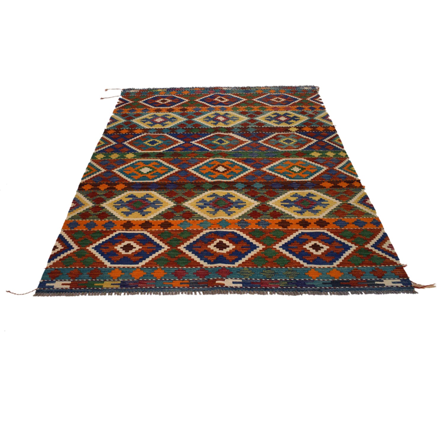 Handmade Vegetable Kilim 5' 1 x 6' 9 (ft) - No. P35332