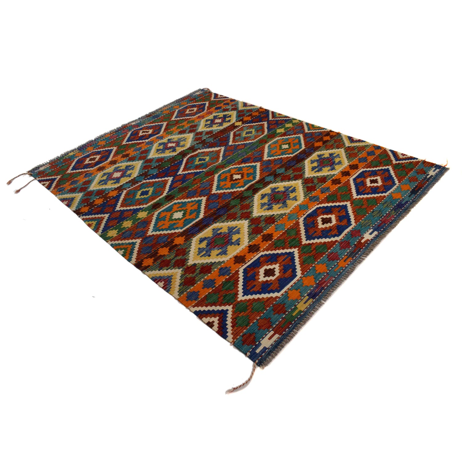 Handmade Vegetable Kilim 5' 1 x 6' 9 (ft) - No. P35332