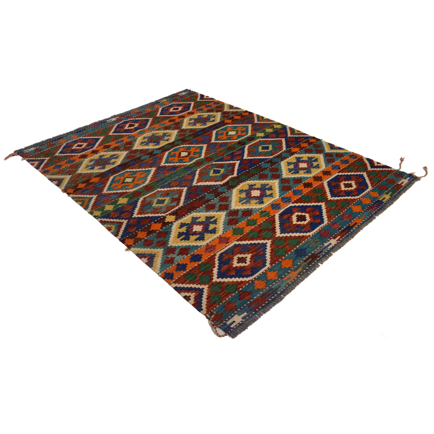 Handmade Vegetable Kilim 5' 1 x 6' 9 (ft) - No. P35332