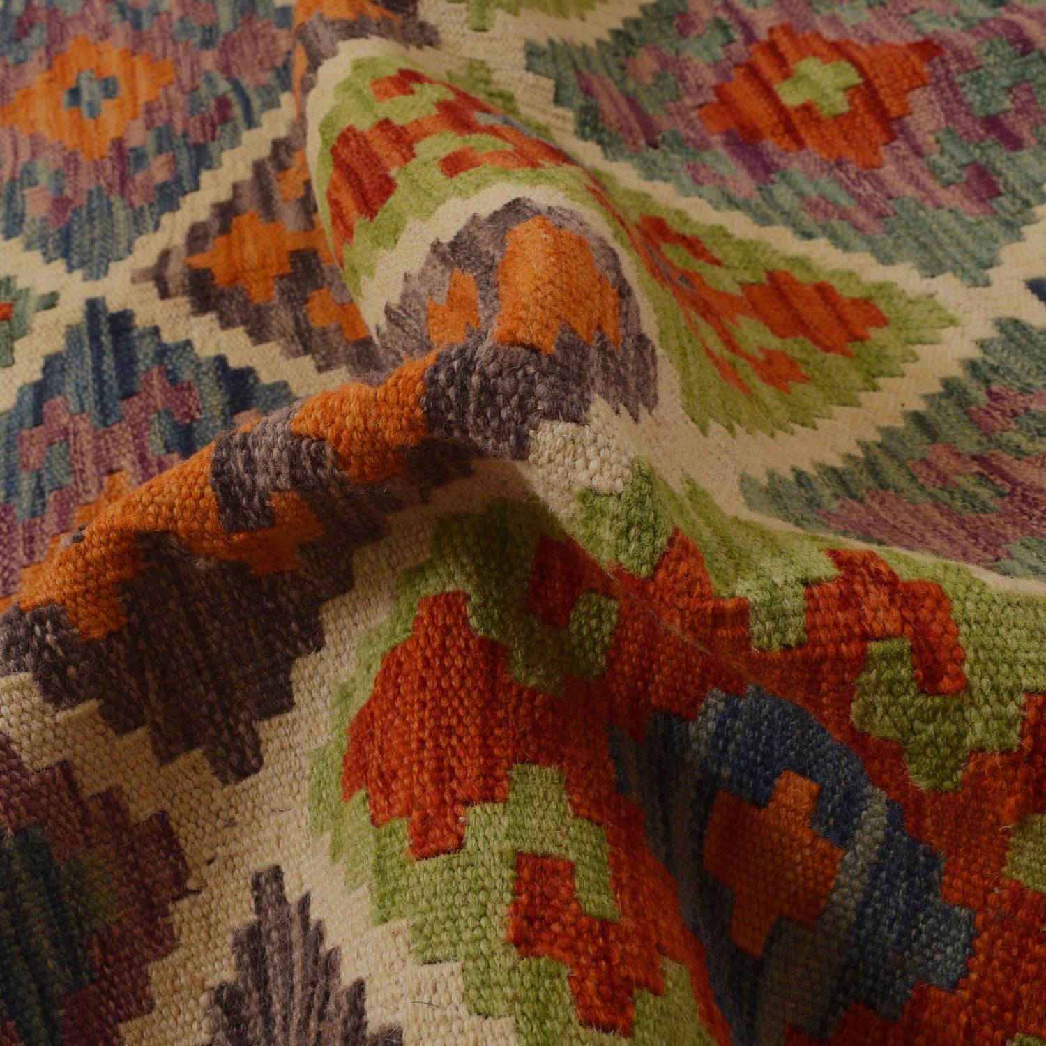 Handmade Vegetable Kelim 5' 0 x 6' 8 (ft) - No. P35333