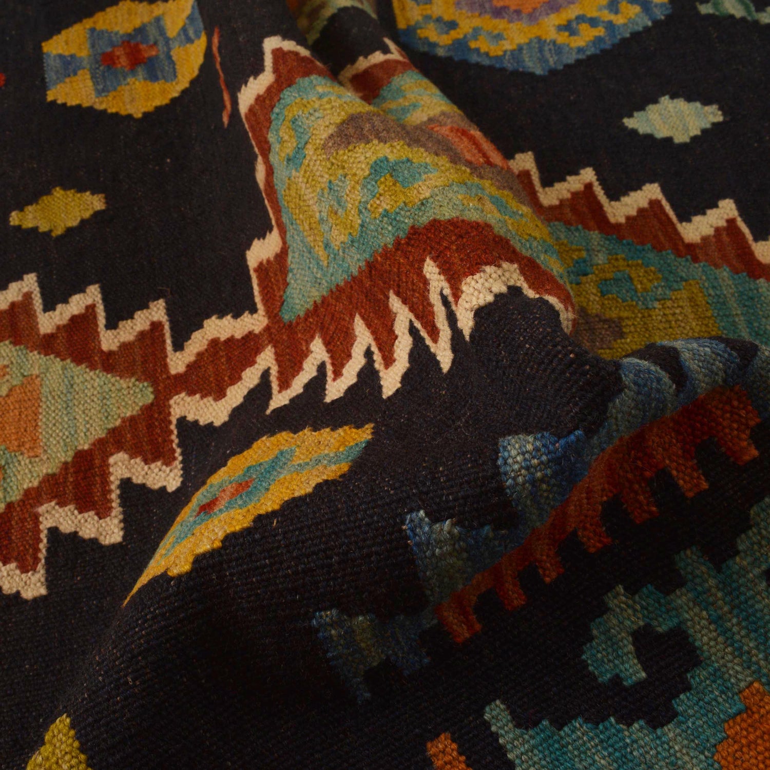 Handmade Vegetable Kilim 5' 0" x 6' 7" (ft) - No. P35334