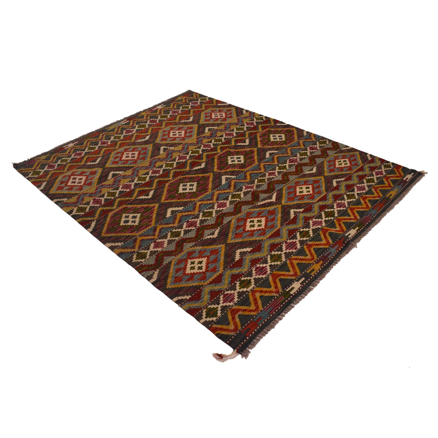 Handmade Vegetable Kilim 5' 0 x 6' 4 (ft) - No. P35337