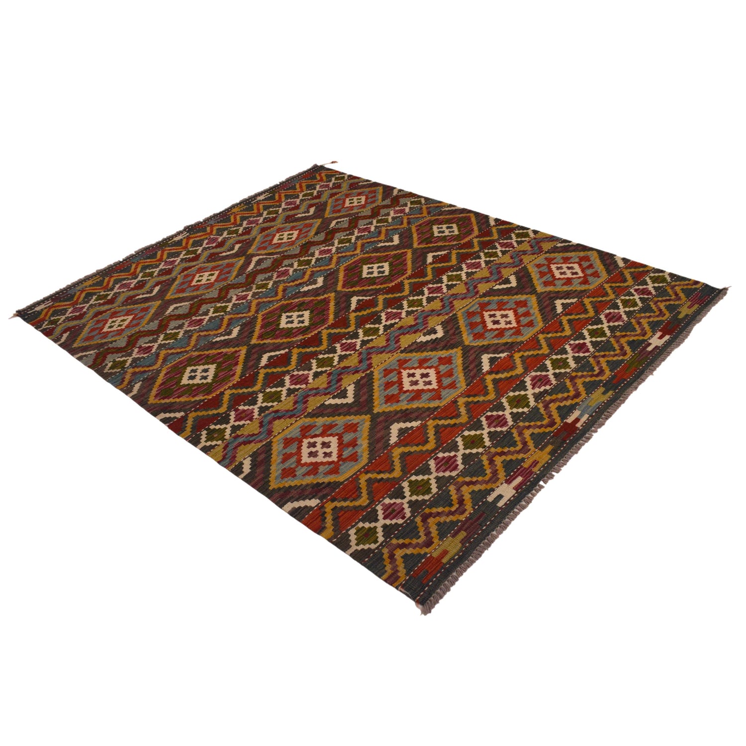 Handmade Vegetable Kilim 5' 0 x 6' 4 (ft) - No. P35337