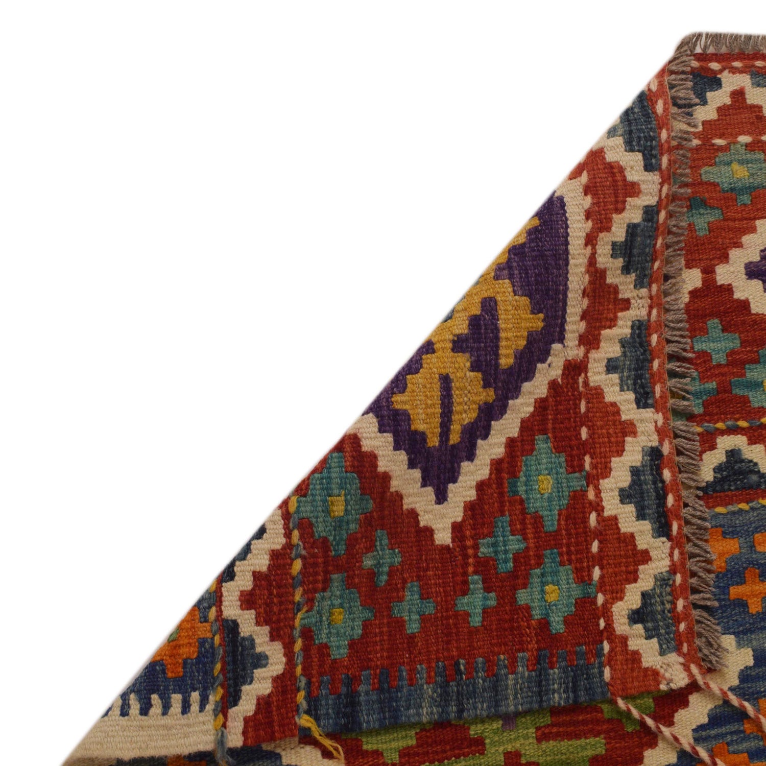 Handmade Vegetable Kelim 5' 0" x 6' 9" (ft) - No. P35338