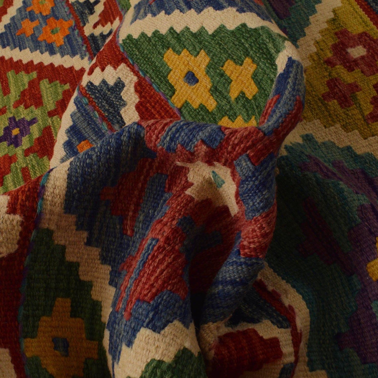 Handmade Vegetable Kelim 5' 0" x 6' 9" (ft) - No. P35338