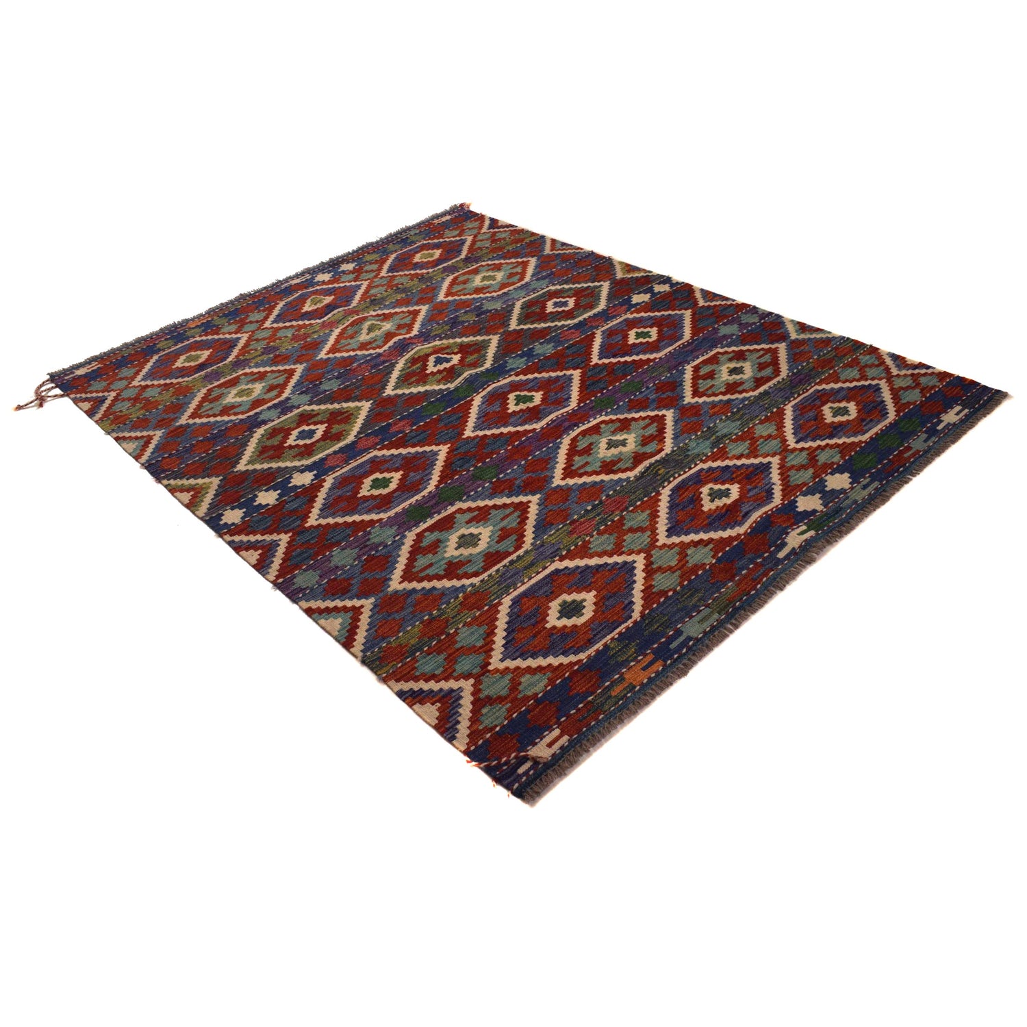 Handmade Vegetable Kilim 5' 1" x 6' 9" (ft) - No. P35340