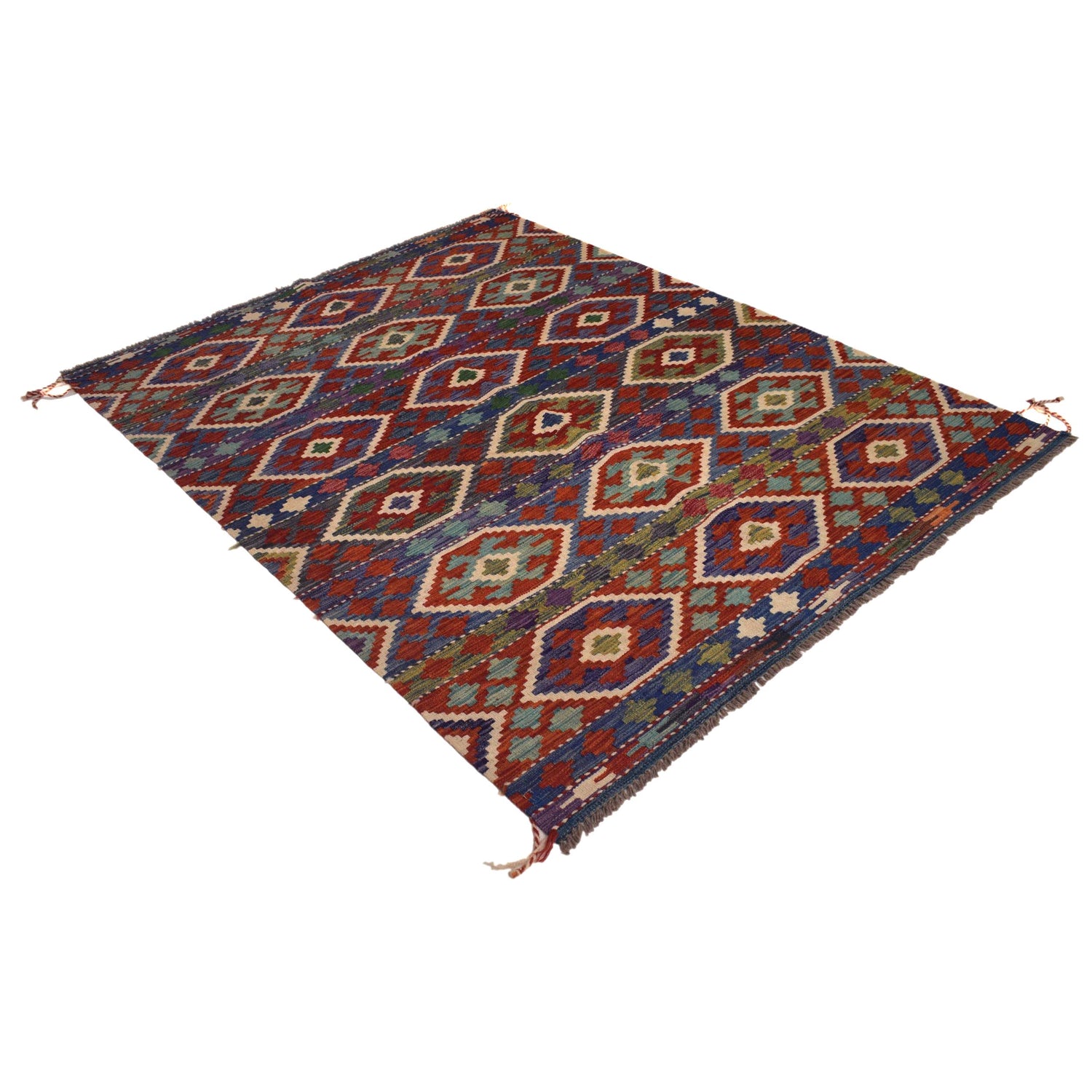 Handmade Vegetable Kilim 5' 1" x 6' 9" (ft) - No. P35340