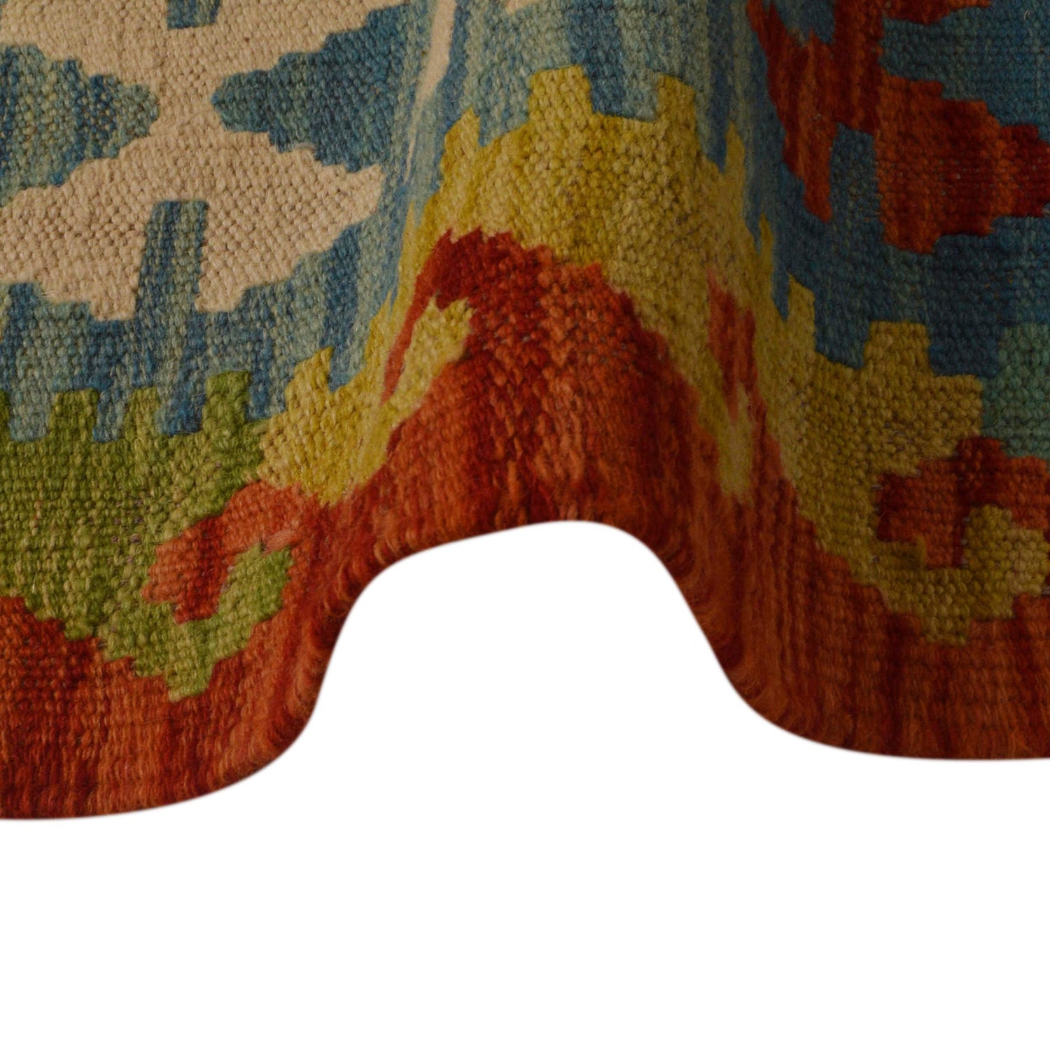 Handmade Vegetable Kilim 5' 1" x 6' 11" (ft) - No. P35341