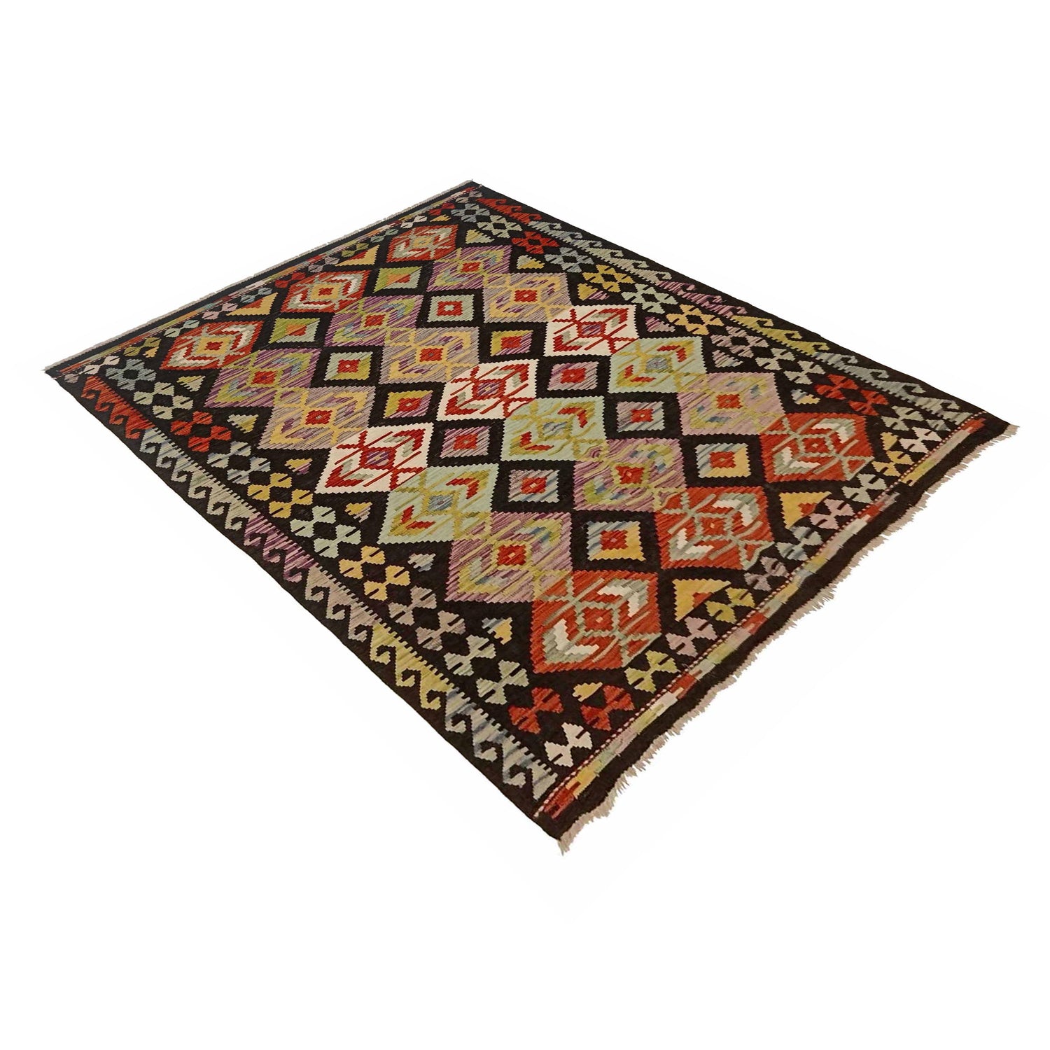 Handmade Vegetable Kilim 5' 9" x 8' 2" (ft) - No. P35344