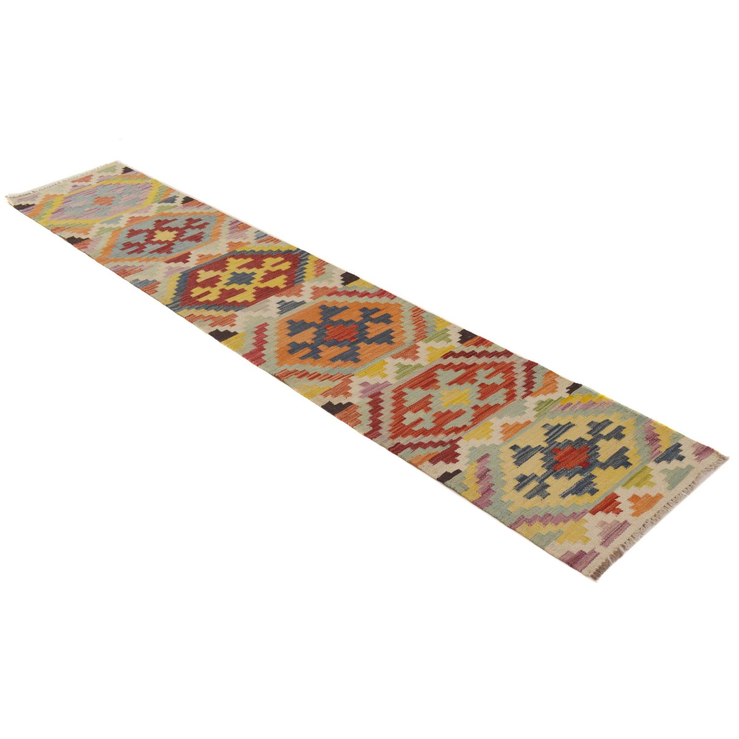 Vegetable Kelim Runner 1' 7" x 9' 8" (ft) - No. P35376