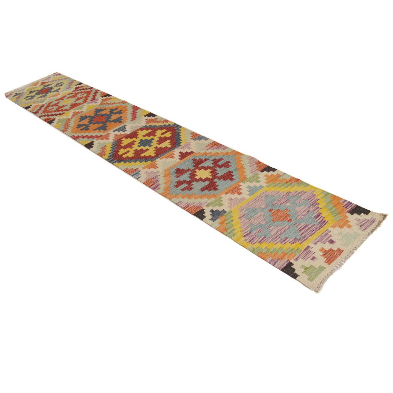 Vegetable Kelim Runner 1' 7" x 9' 8" (ft) - No. P35376