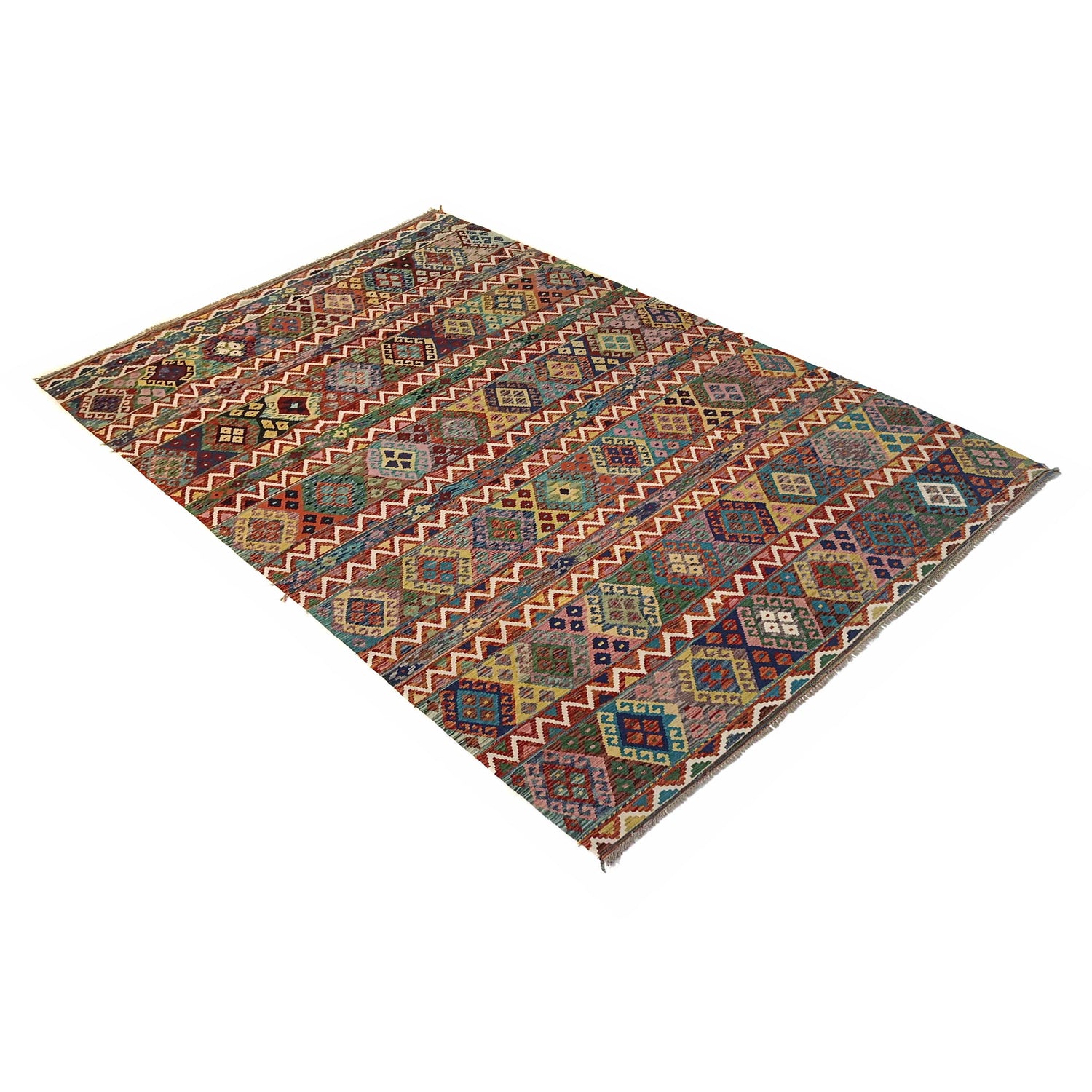 Handmade Vegetable Kilim 8' 2 x 11' 2 (ft) - No. P35384