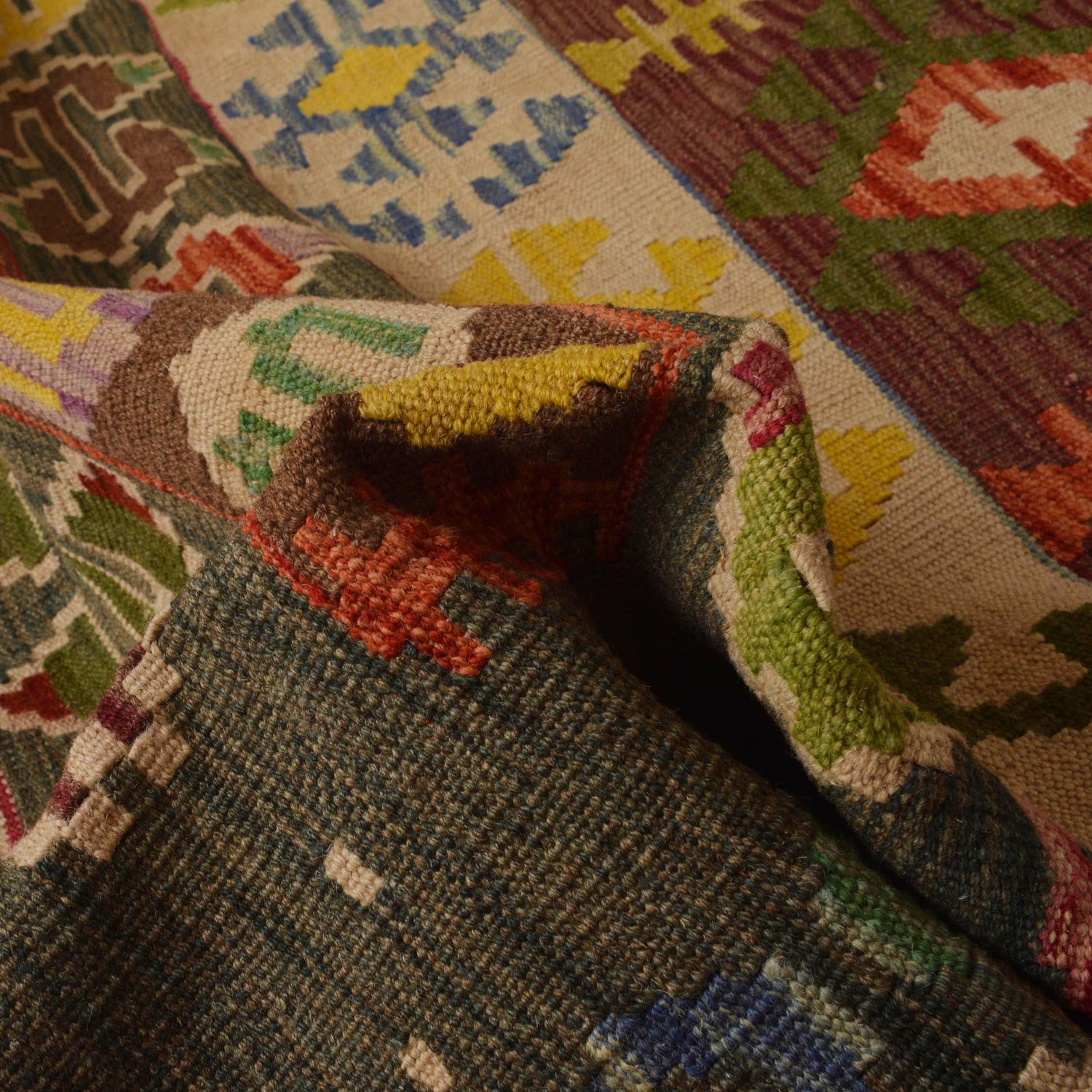 Handmade Vegetable Kilim 10' 0" x 16' 5" (ft) - No. P35386