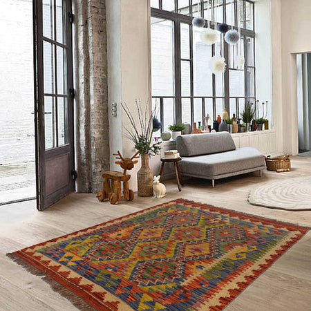 Handmade Vegetable Kelim 2' 10" x 3' 7" (ft) - No. P35465