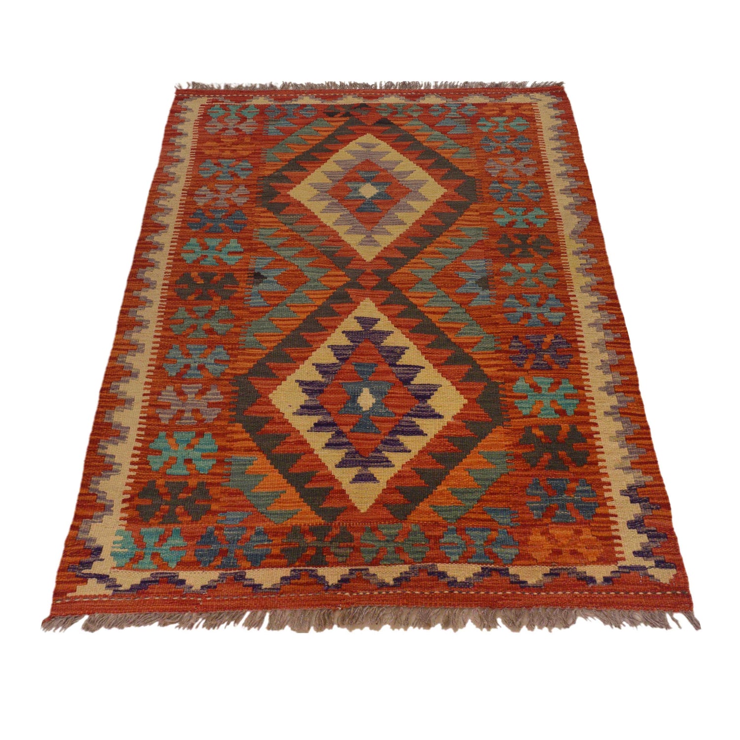 Handmade Vegetable Kilim 2' 10" x 4' 4" (ft) - No. P35468