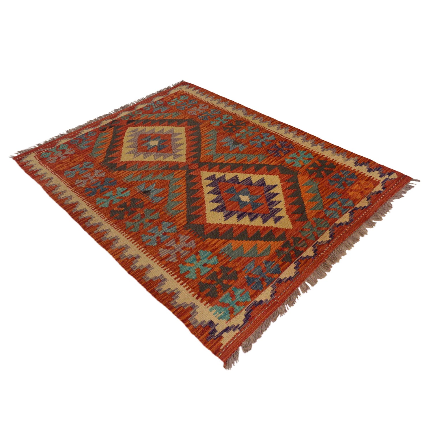 Handmade Vegetable Kilim 2' 10" x 4' 4" (ft) - No. P35468