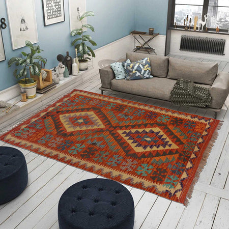 Handmade Vegetable Kilim 2' 10" x 4' 4" (ft) - No. P35468