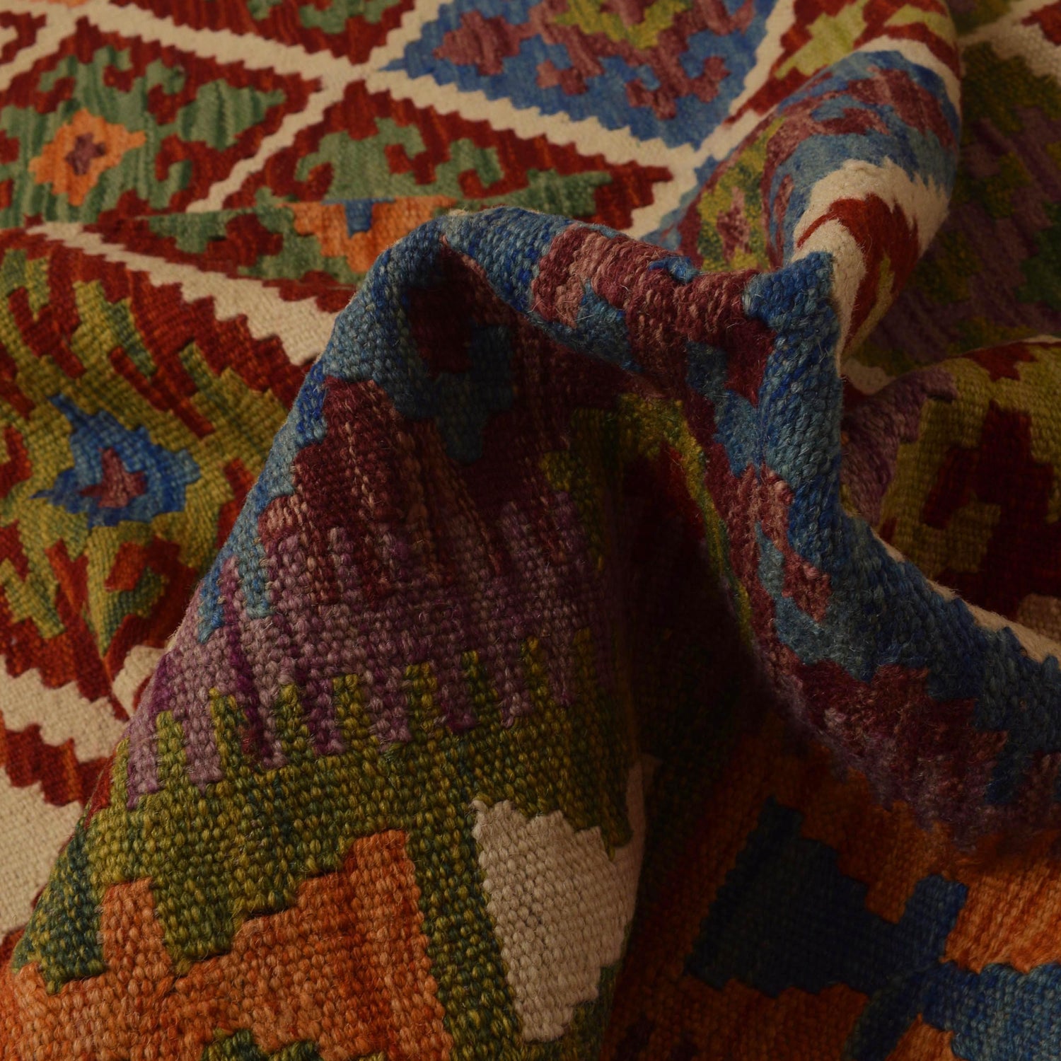 Handmade Vegetable Kilim 5' 0" x 6' 0" (ft) - No. P35474