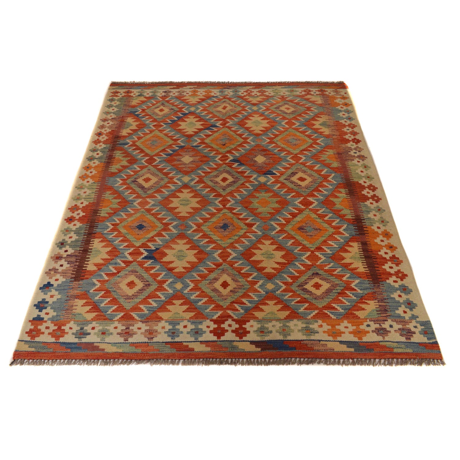 Handmade Vegetable Kilim 5' 2" x 6' 8" (ft) - No. P35486