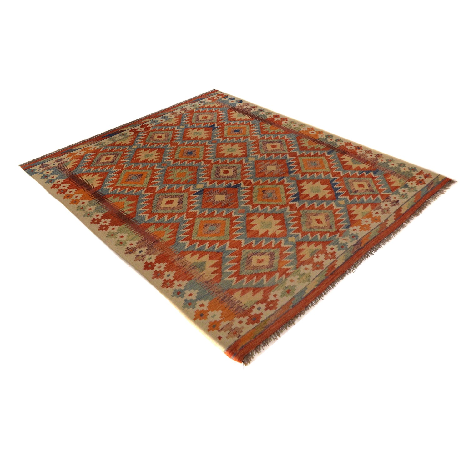 Handmade Vegetable Kilim 5' 2" x 6' 8" (ft) - No. P35486