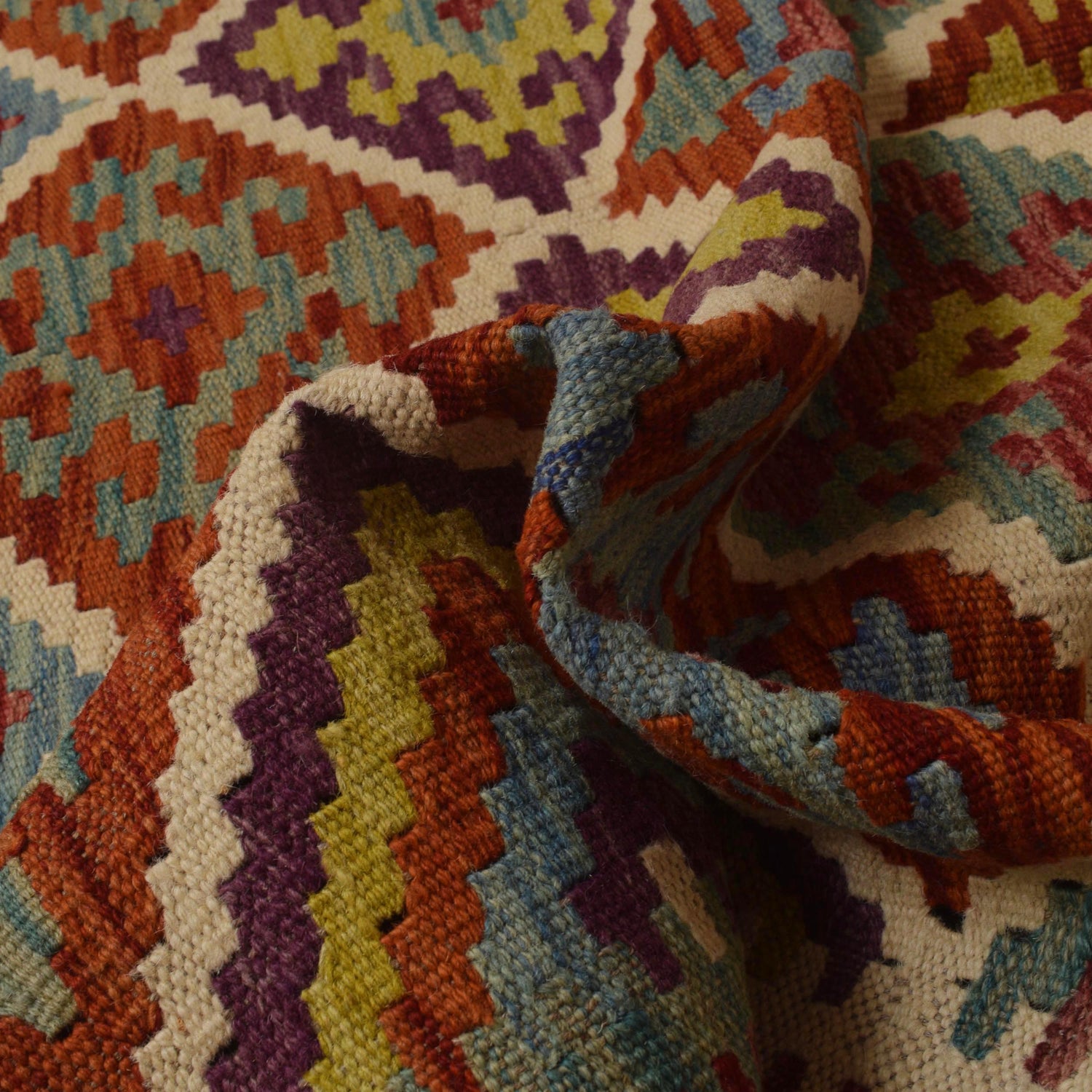 Handmade Vegetable Kelim 4' 11" x 6' 0" (ft) - No. P35488